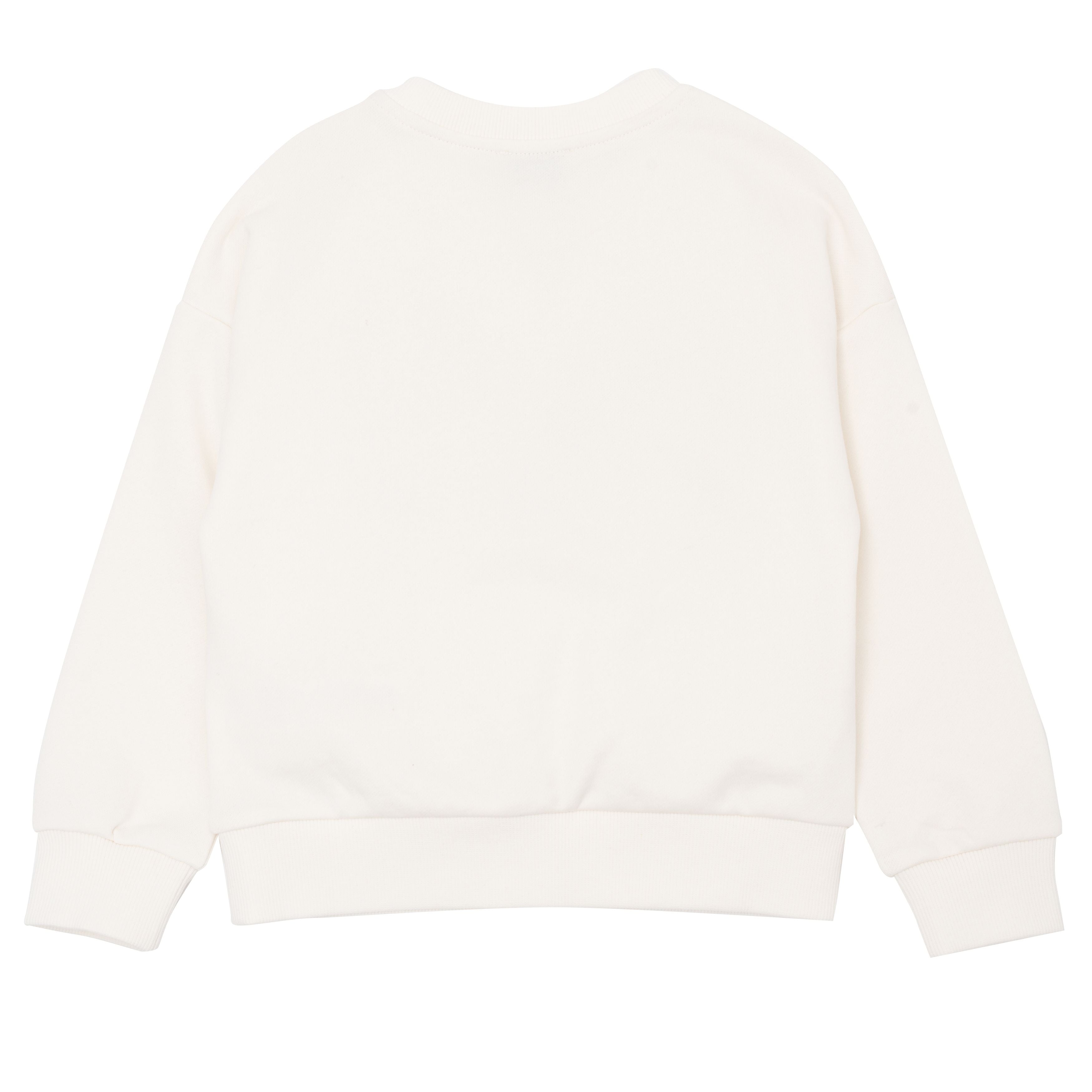 Boys & Girls White Cotton Sweatshirt