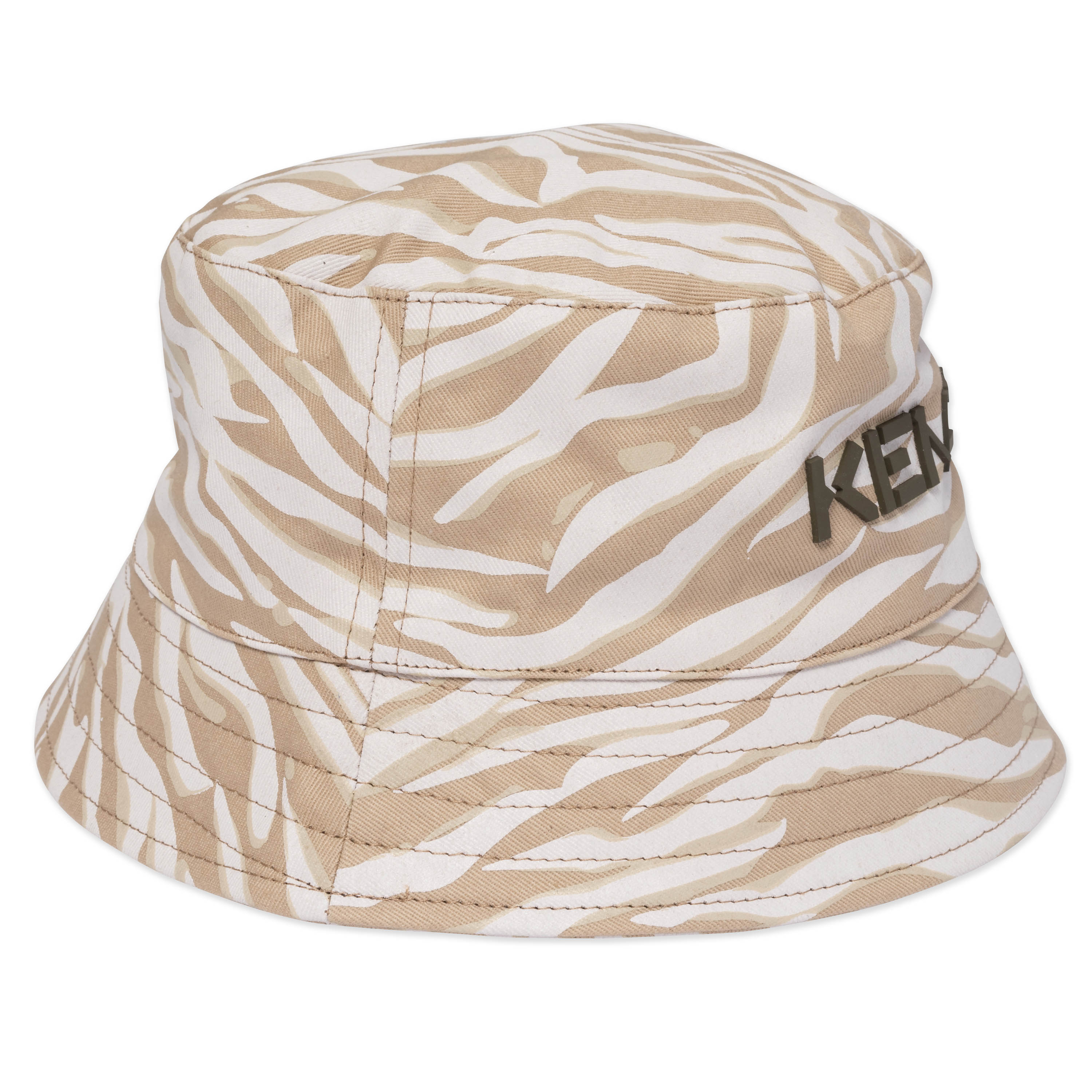 Boys Beige Logo Cotton Hat