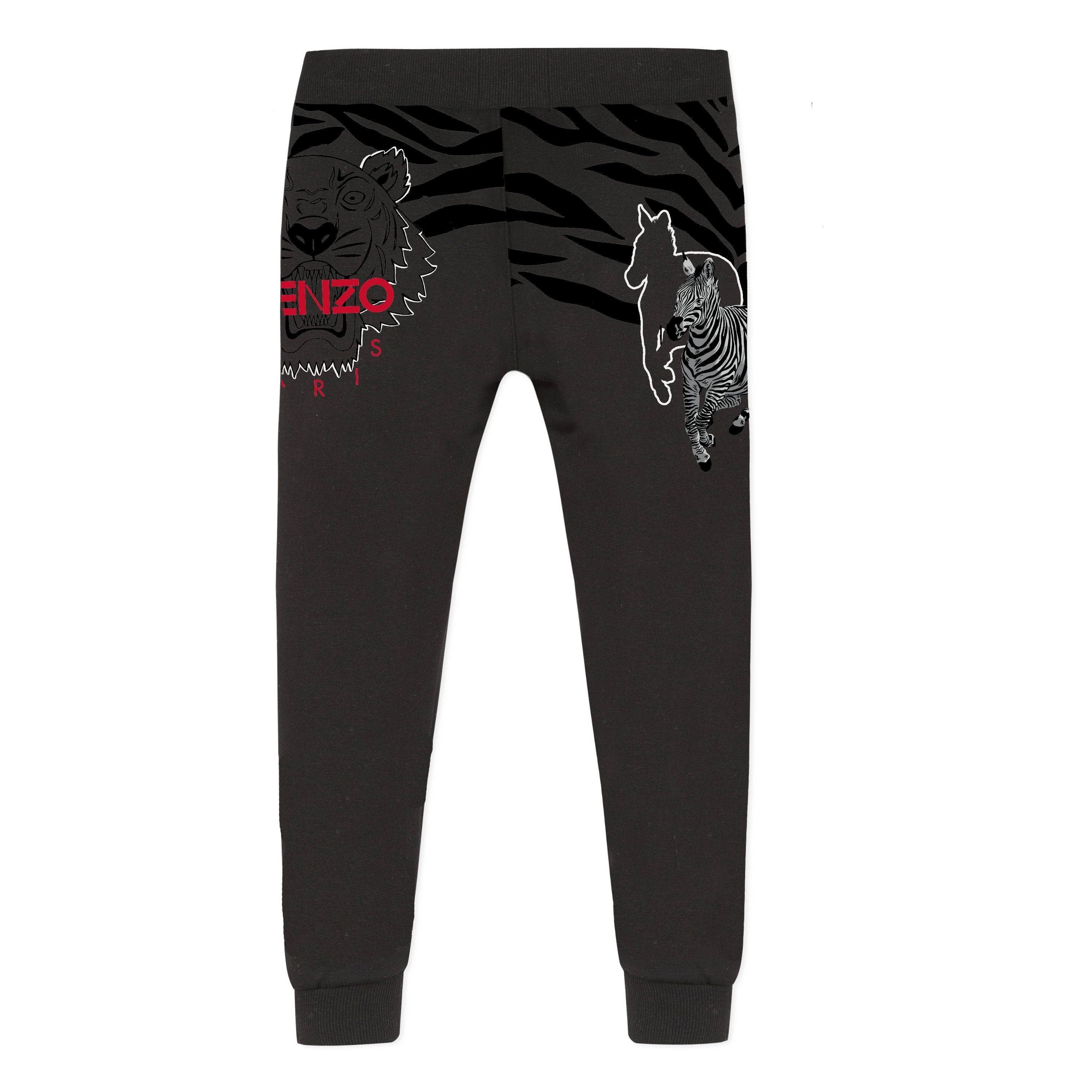 Boys Black Logo Cotton Trousers