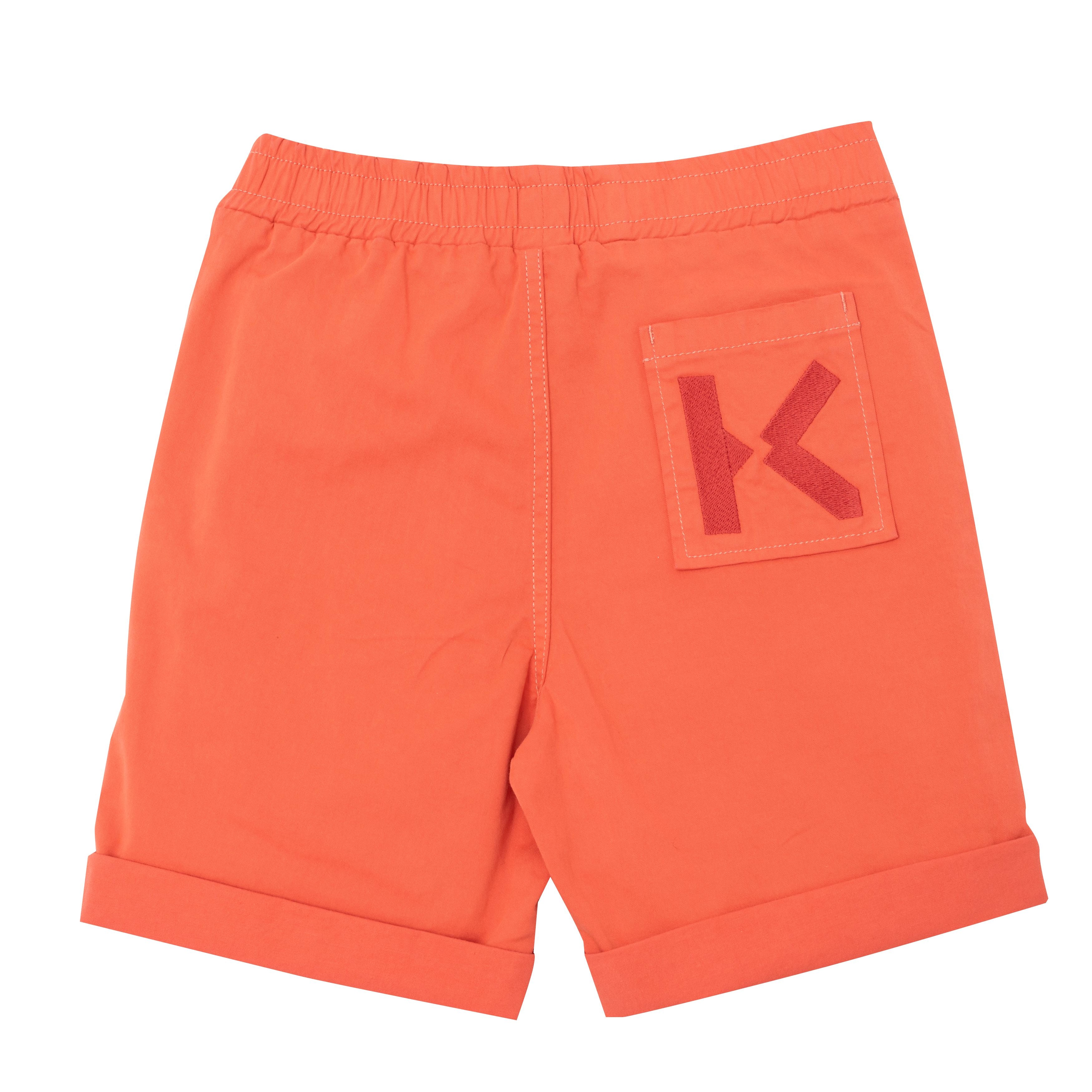 Boys & Girls Orange Cotton Shorts