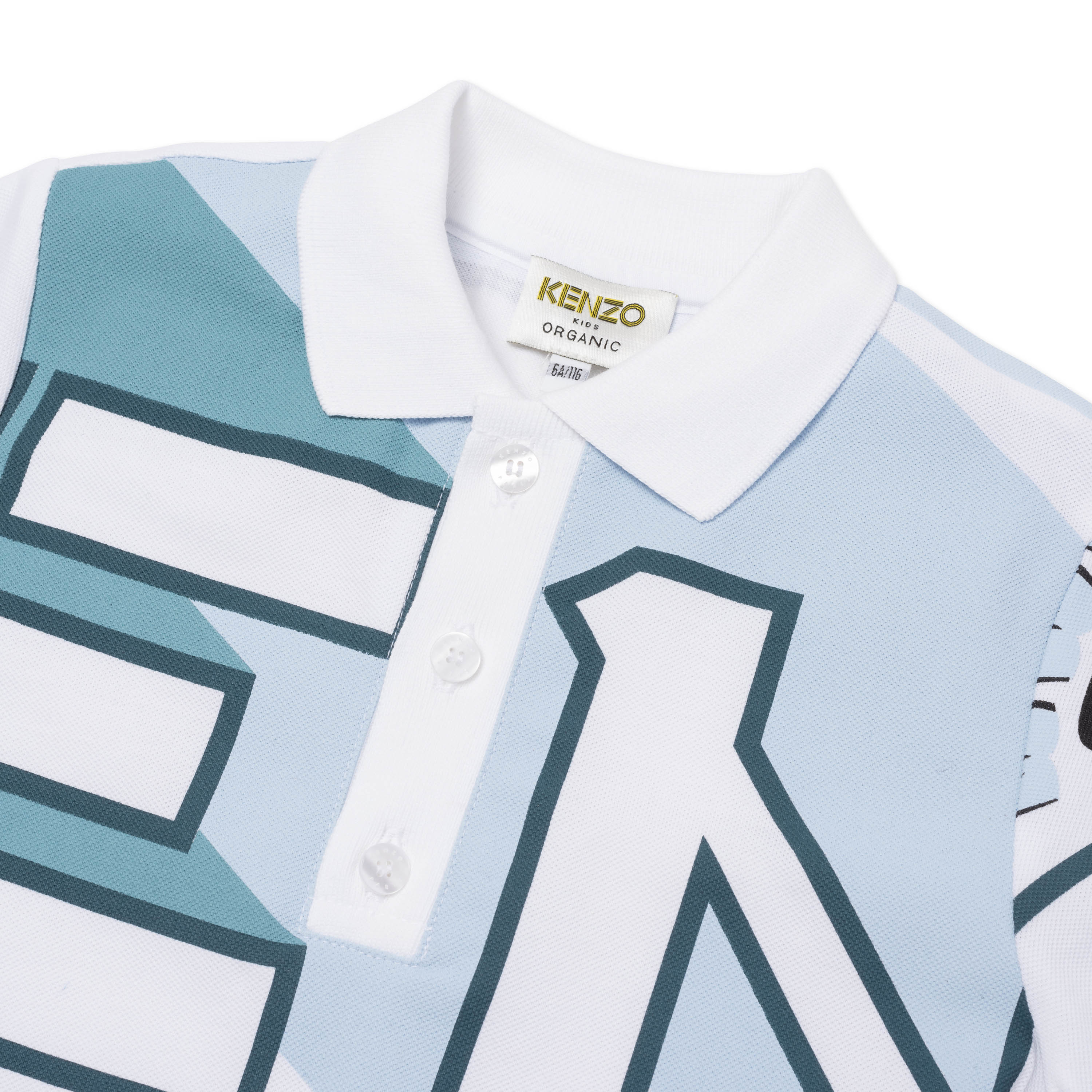 Boys White Logo Cotton Polo Shirt