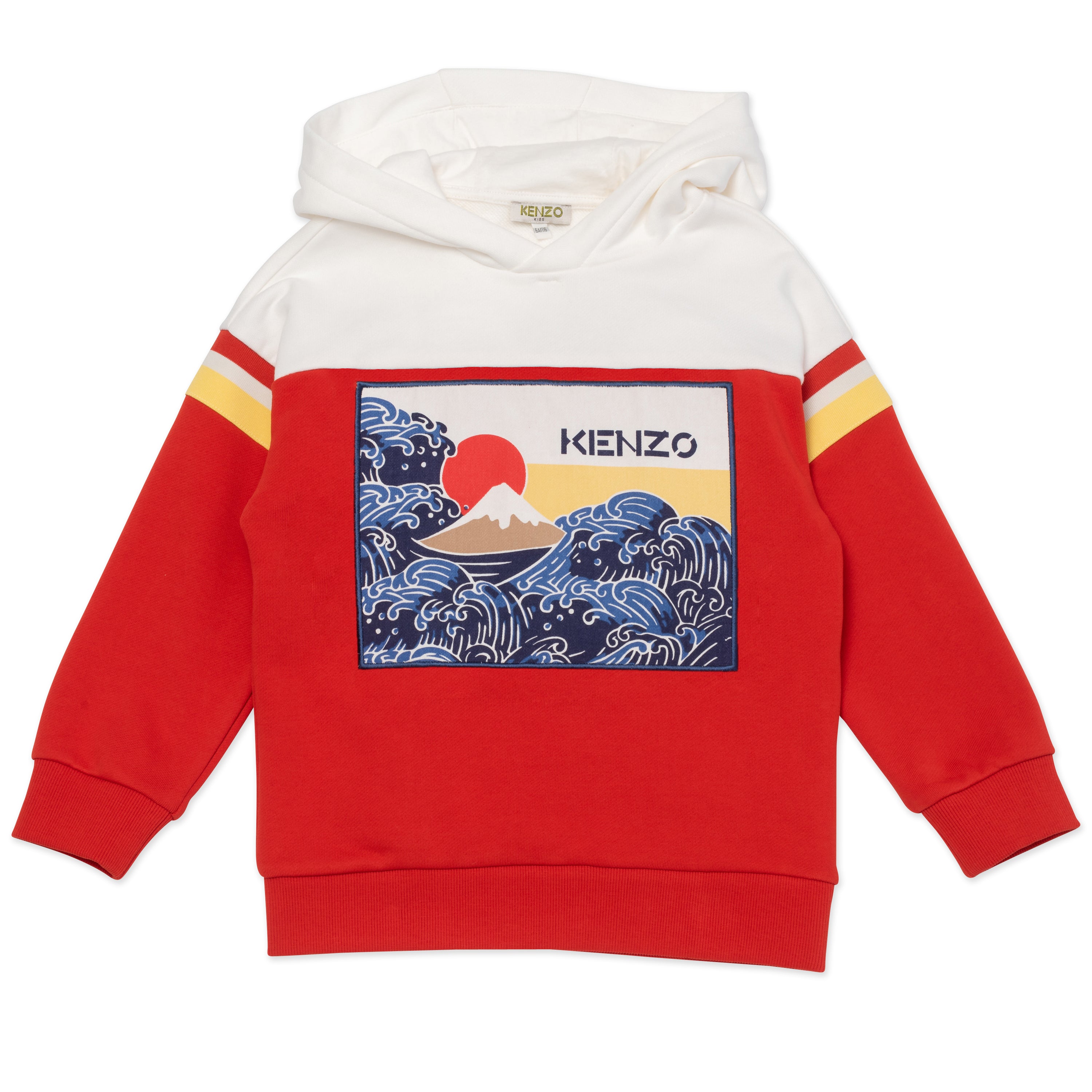 Boys Red Printing Hooded Cotton Sweatshirt