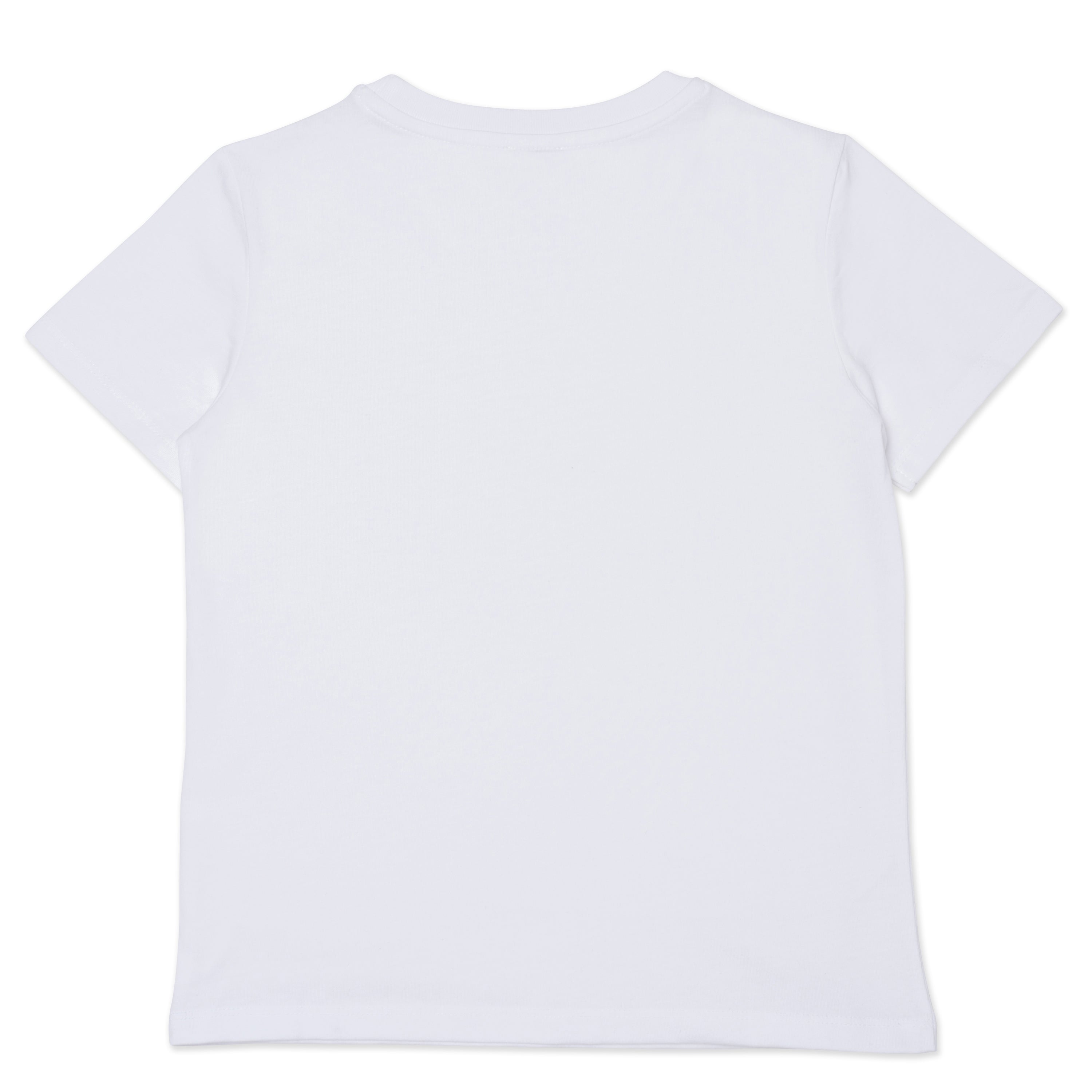 Boys White Tiger Cotton T-Shirt