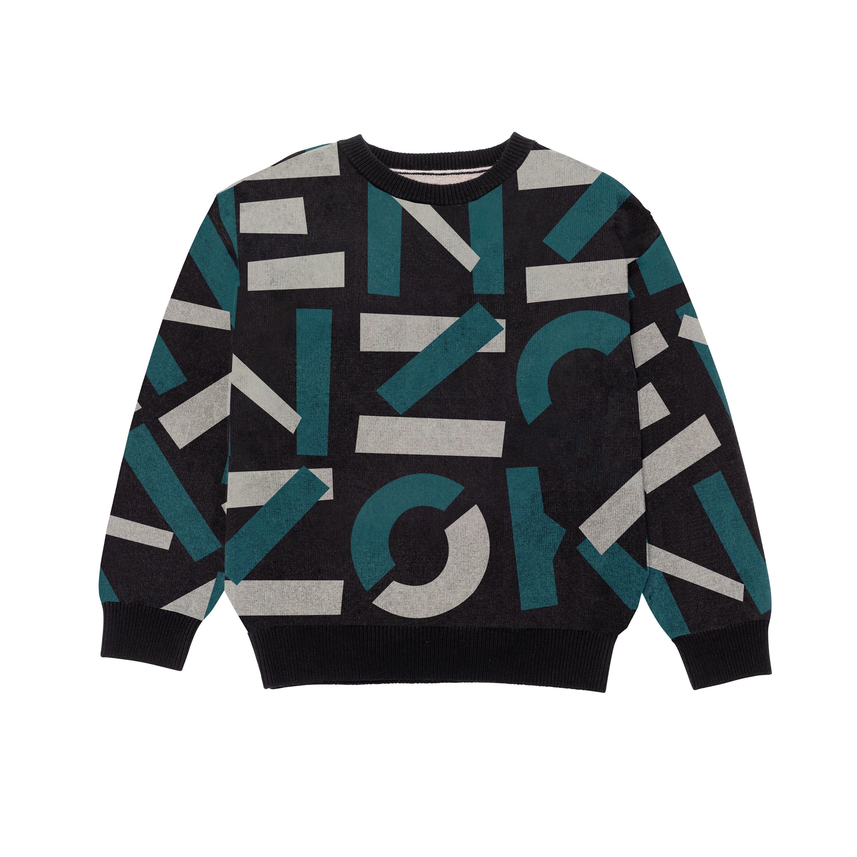 Boys Black Logo Knit Sweater