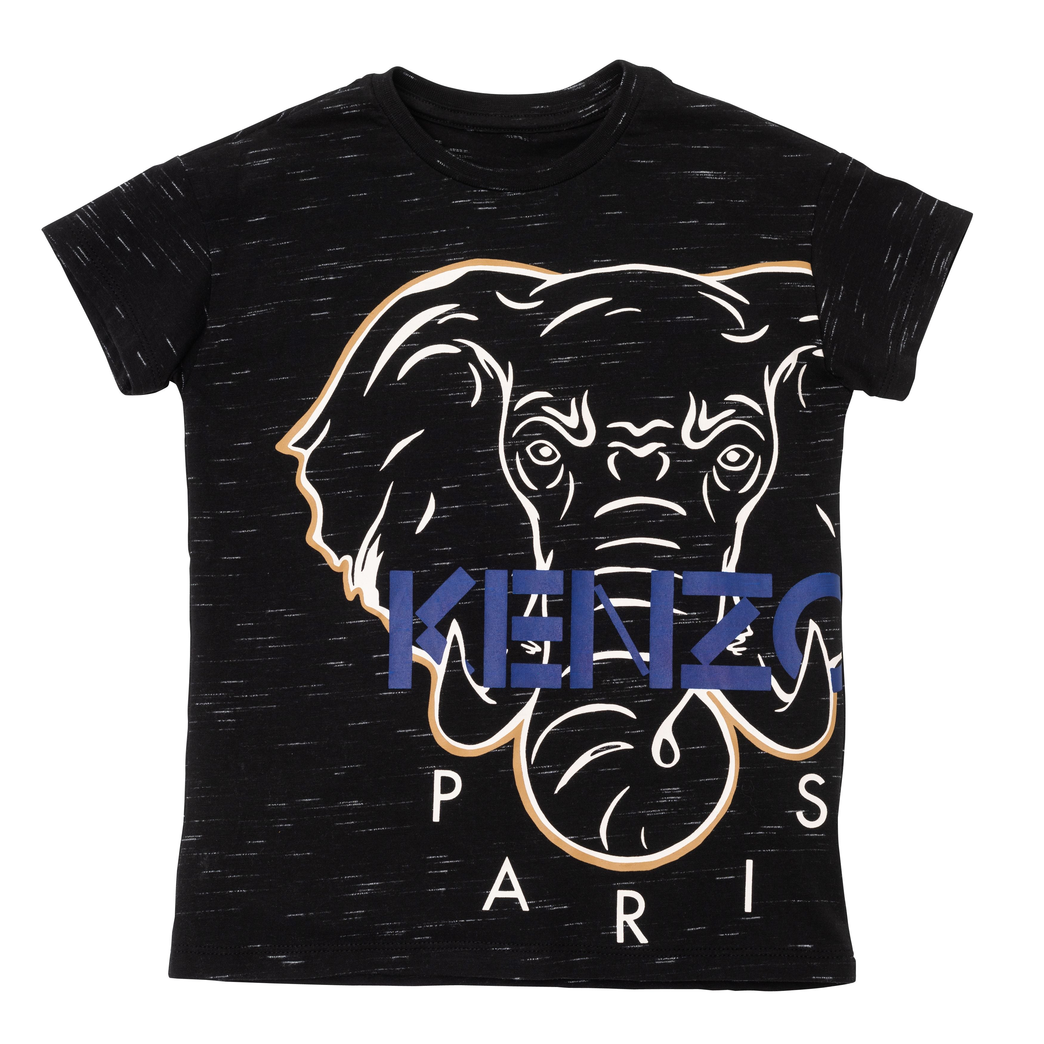 Boys & Girls Black Cotton T-Shirts