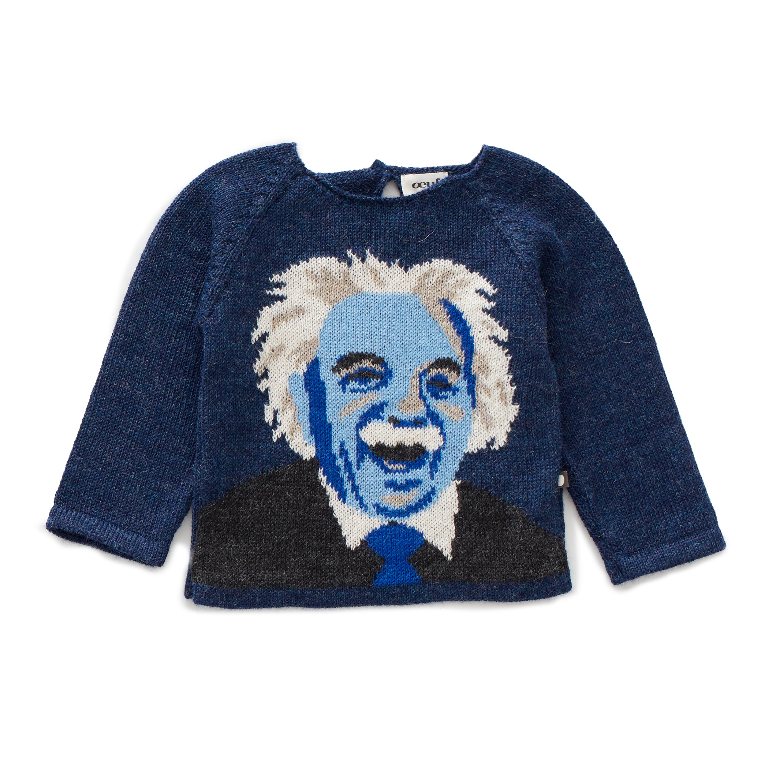 Boys Blue Raglan Alpaca Sweater