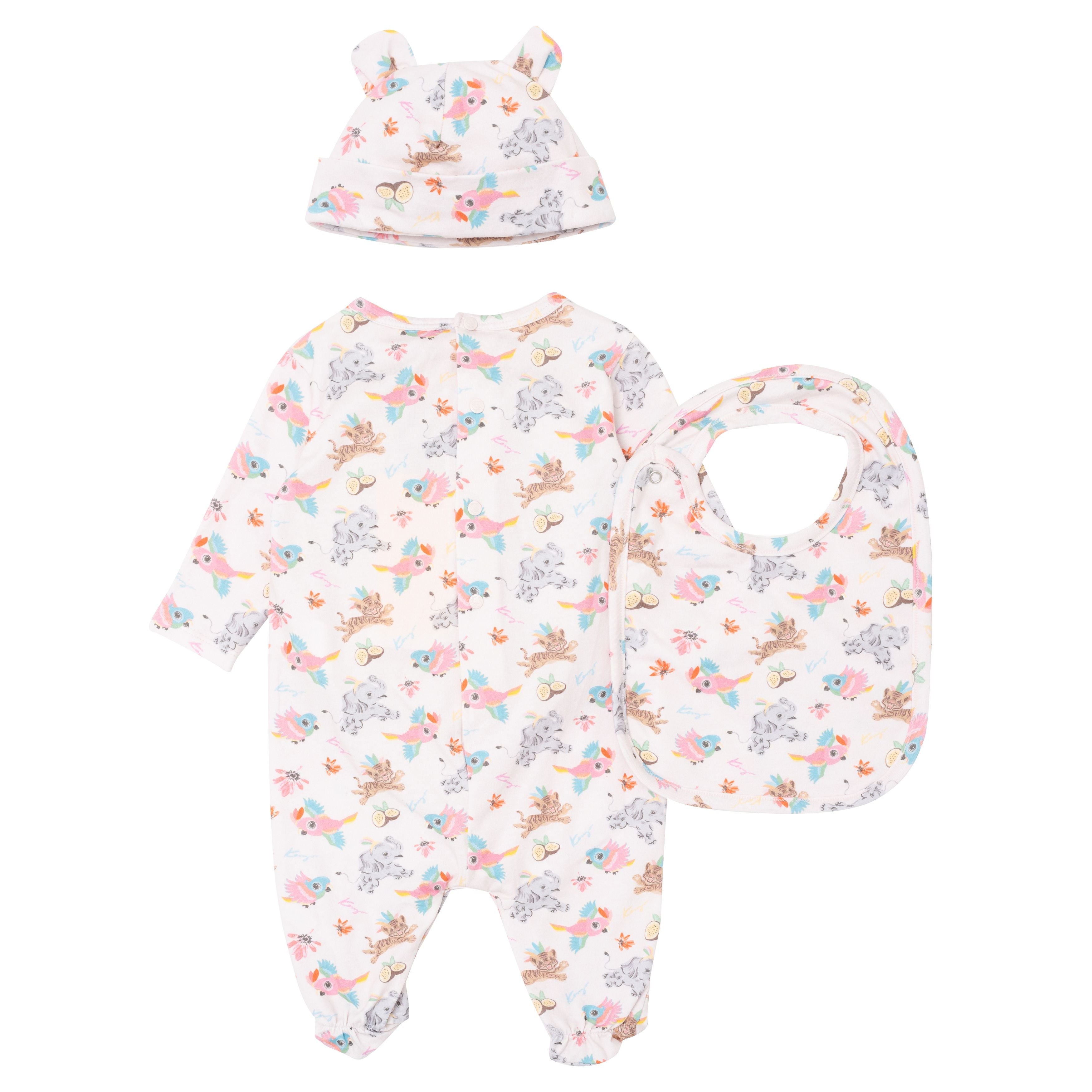 Baby Boys & Girls Pink Cotton Babysuit Set (3 Pack)