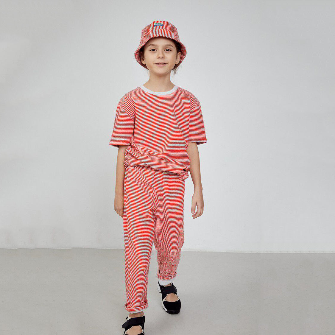 Boys & Girls Red Stripes Cotton Trousers