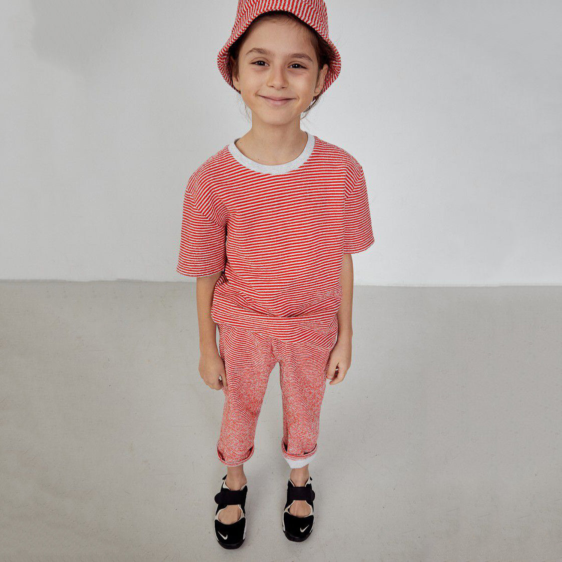 Boys & Girls Red Stripes Cotton T-Shirt