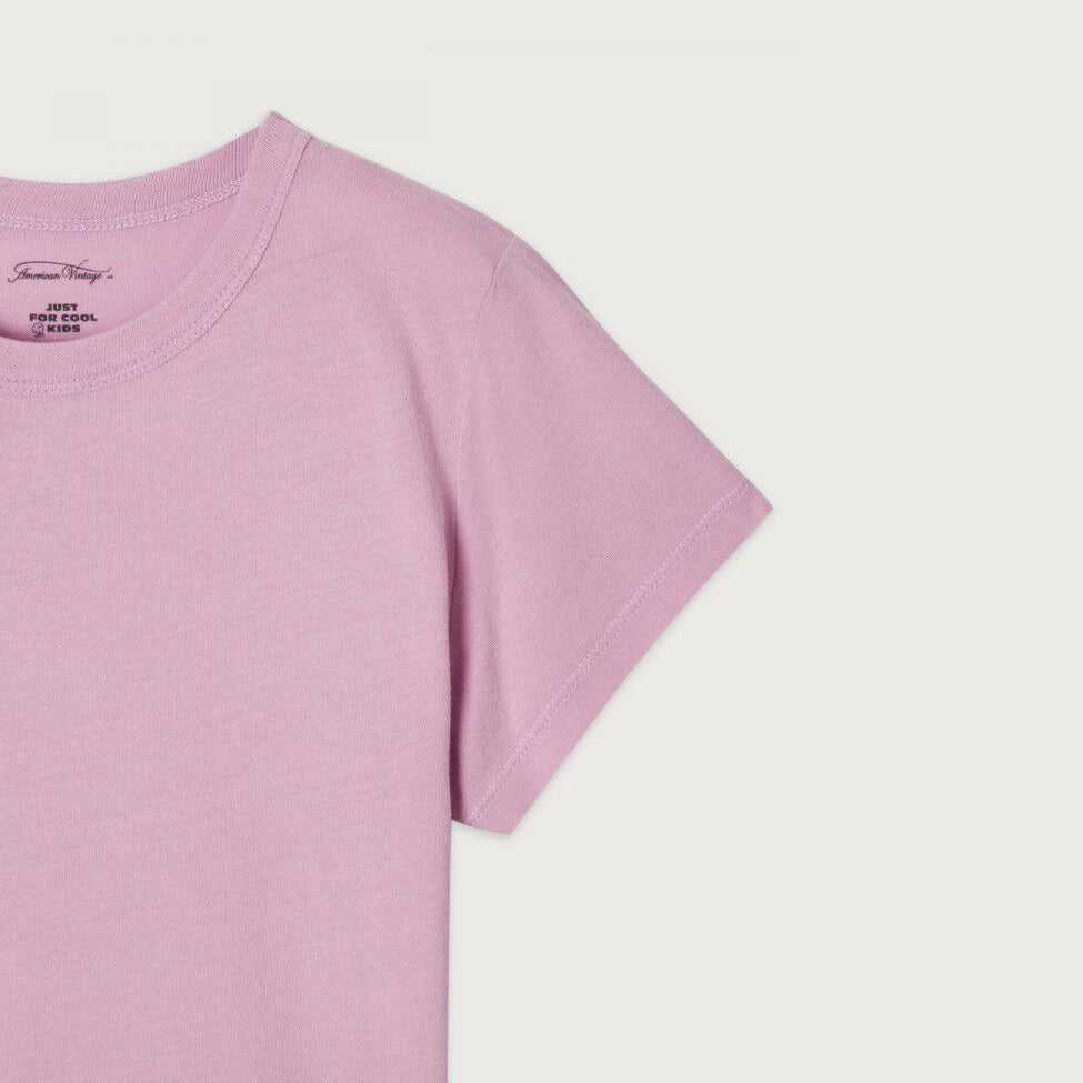 Boys & Girls Mauve Cotton T-Shirt