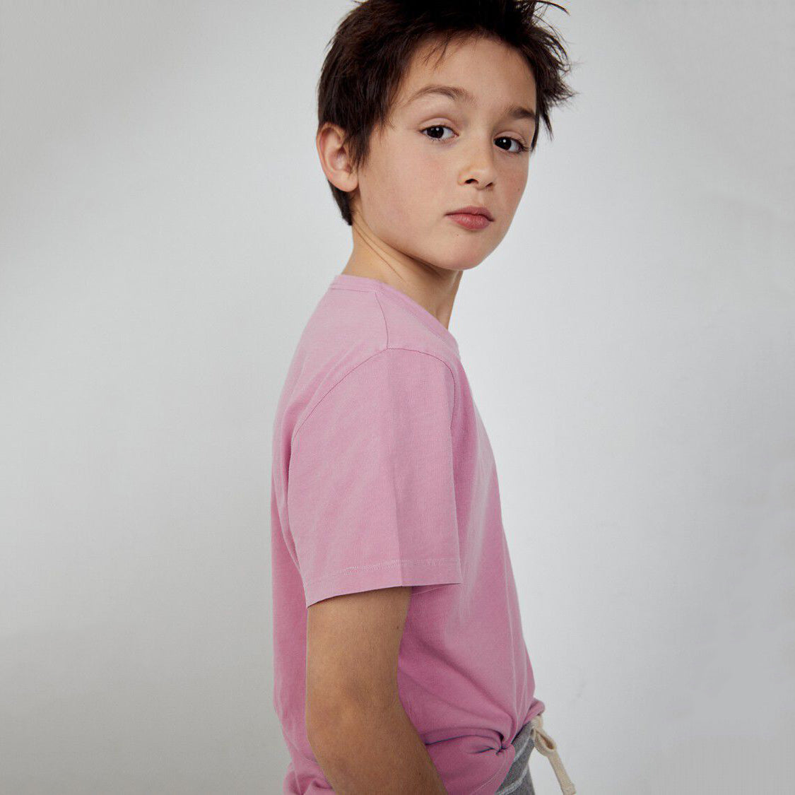 Boys & Girls Mauve Cotton T-Shirt