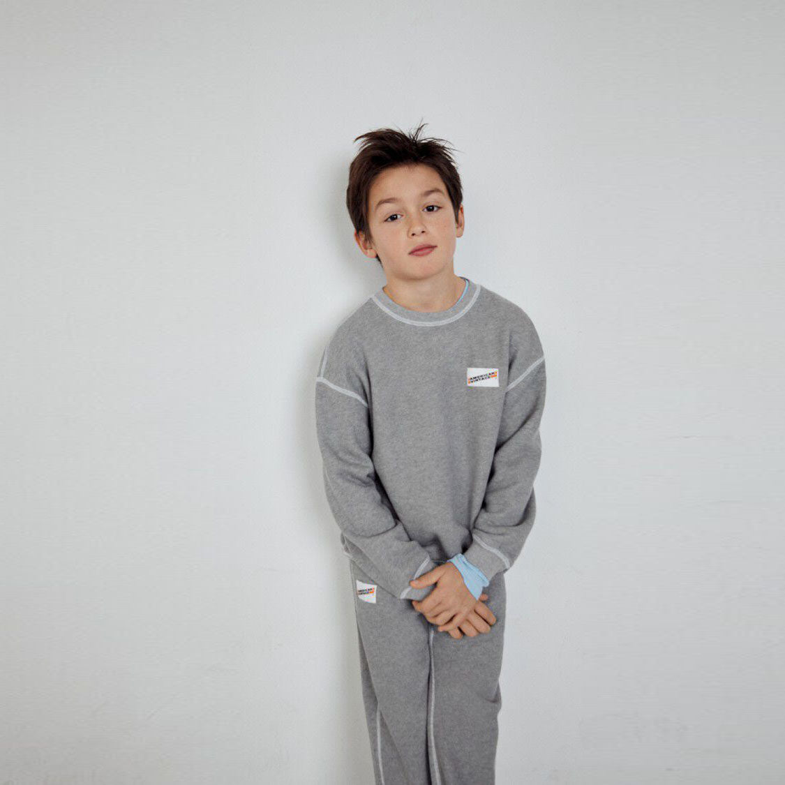 Boys & Girls Grey Cotton Sweatshirt