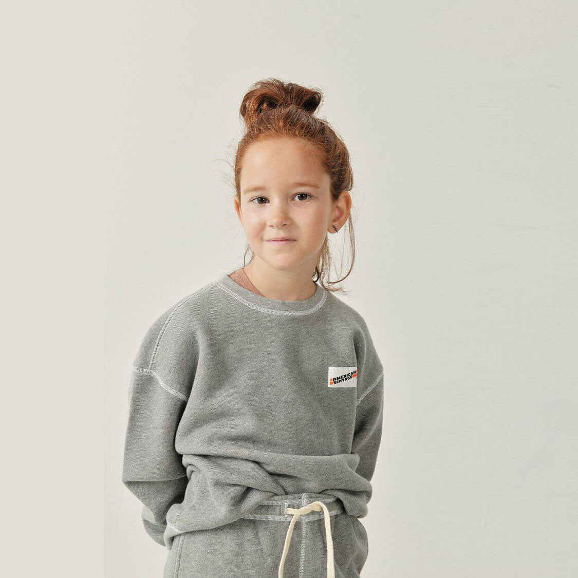 Boys & Girls Grey Cotton Sweatshirt