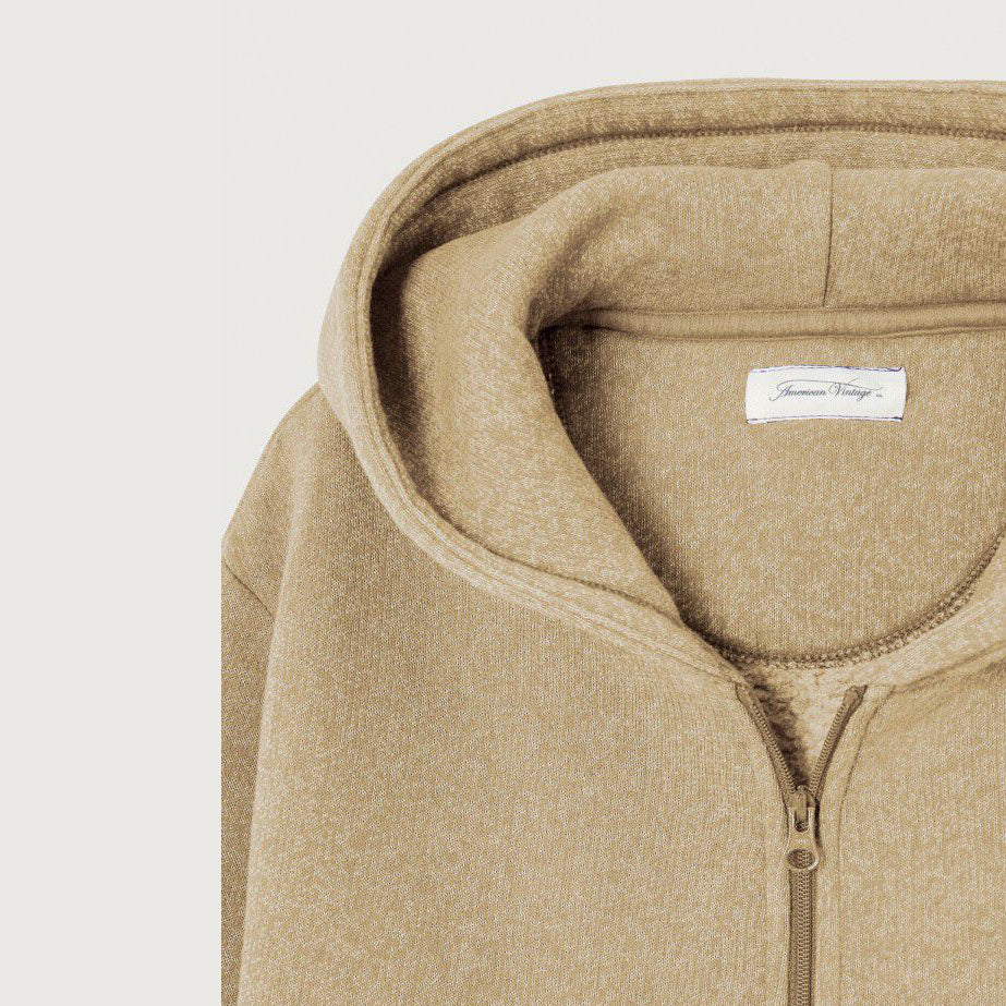 Boys & Girls Khaki Cotton Zip-Up Top