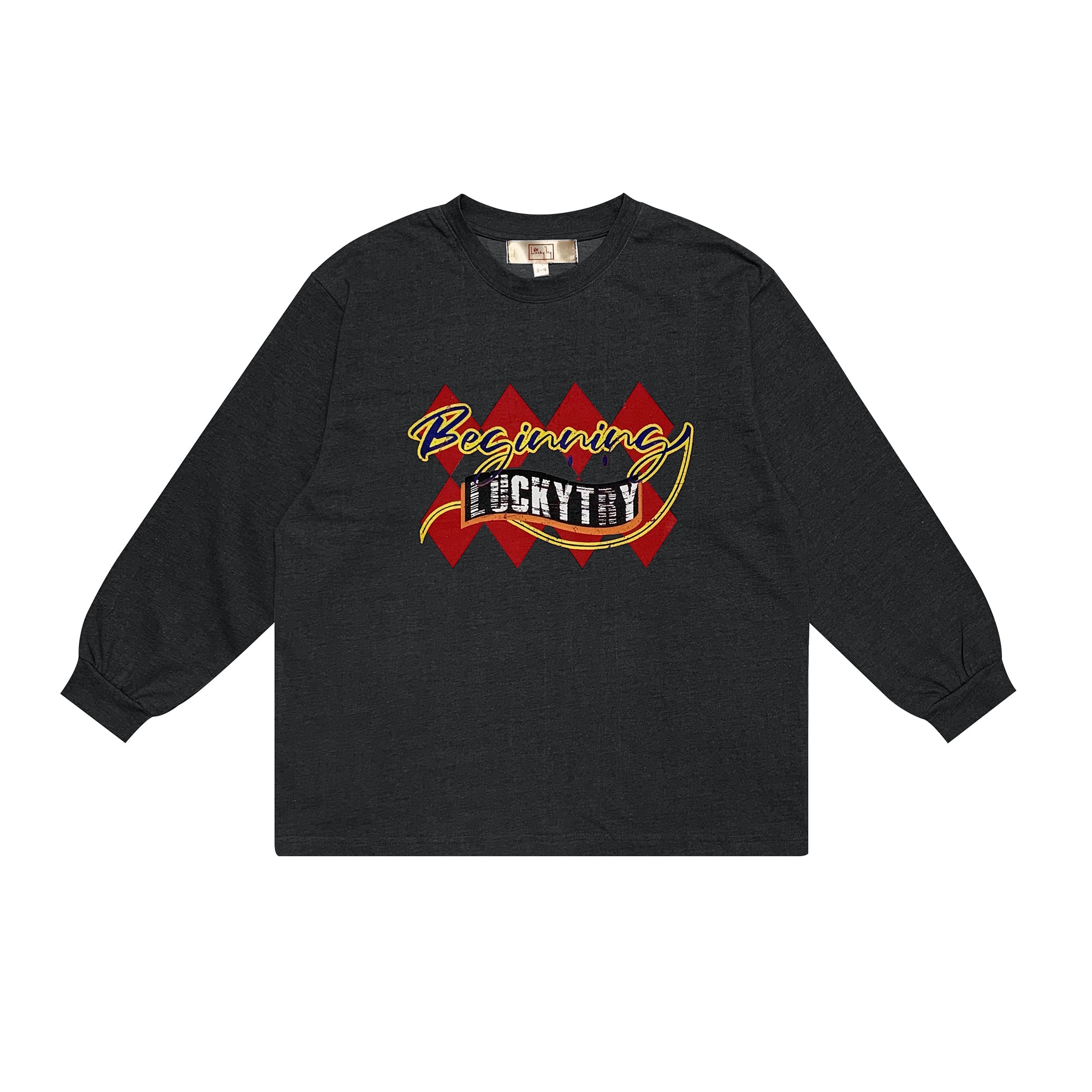 Boys & Girls Black Cotton Long Sleeves T-Shirt