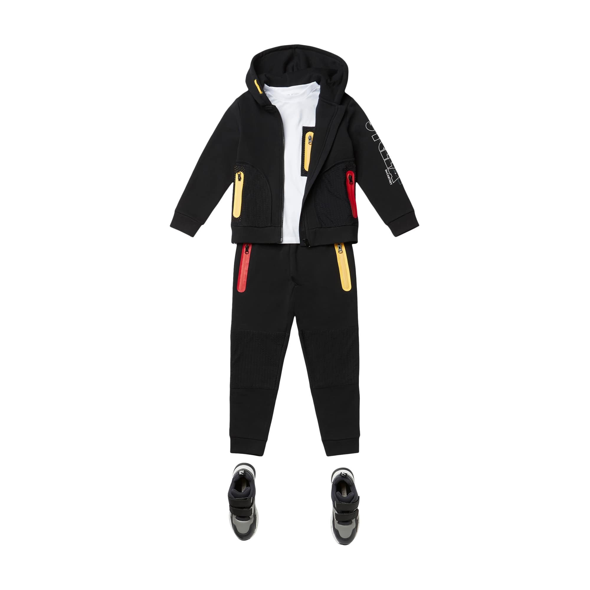 Boys Black Cotton Sport Trousers