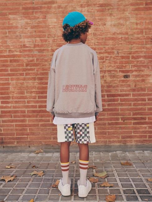 Boys & Girls Black Printed Shorts