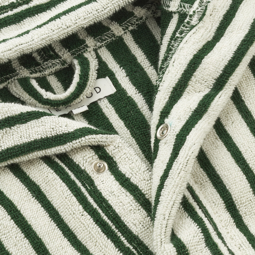 Boys & Girls Green Stripes Bathrobe