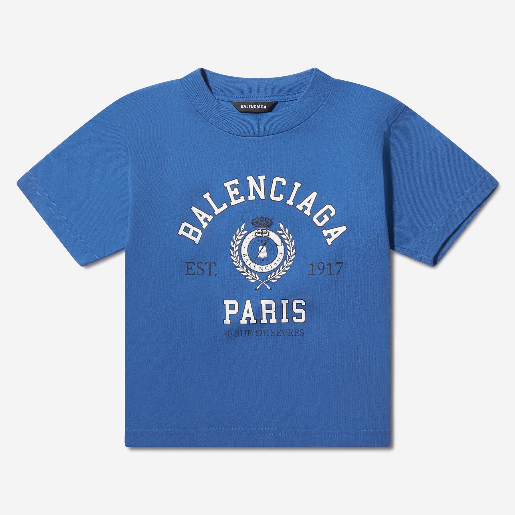 Boys & Girls Blue Cotton T-Shirt