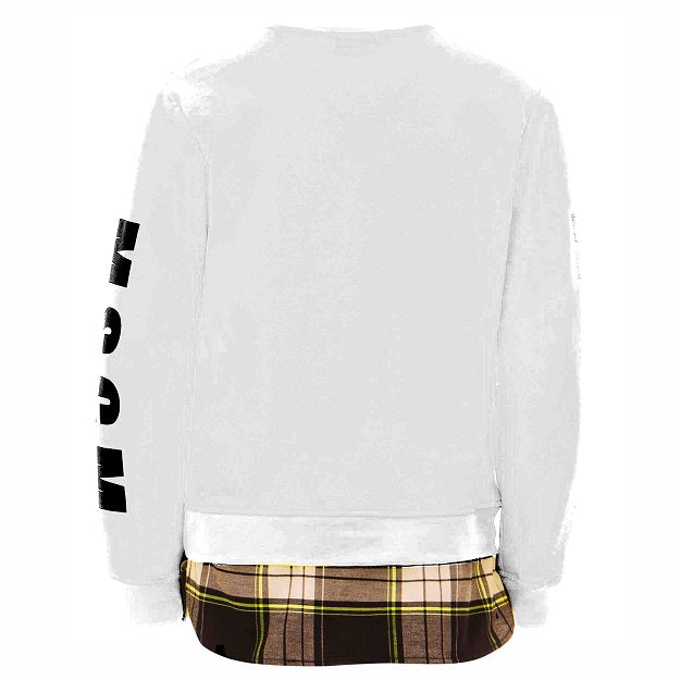 Boys White Logo Cotton Sweatshirt