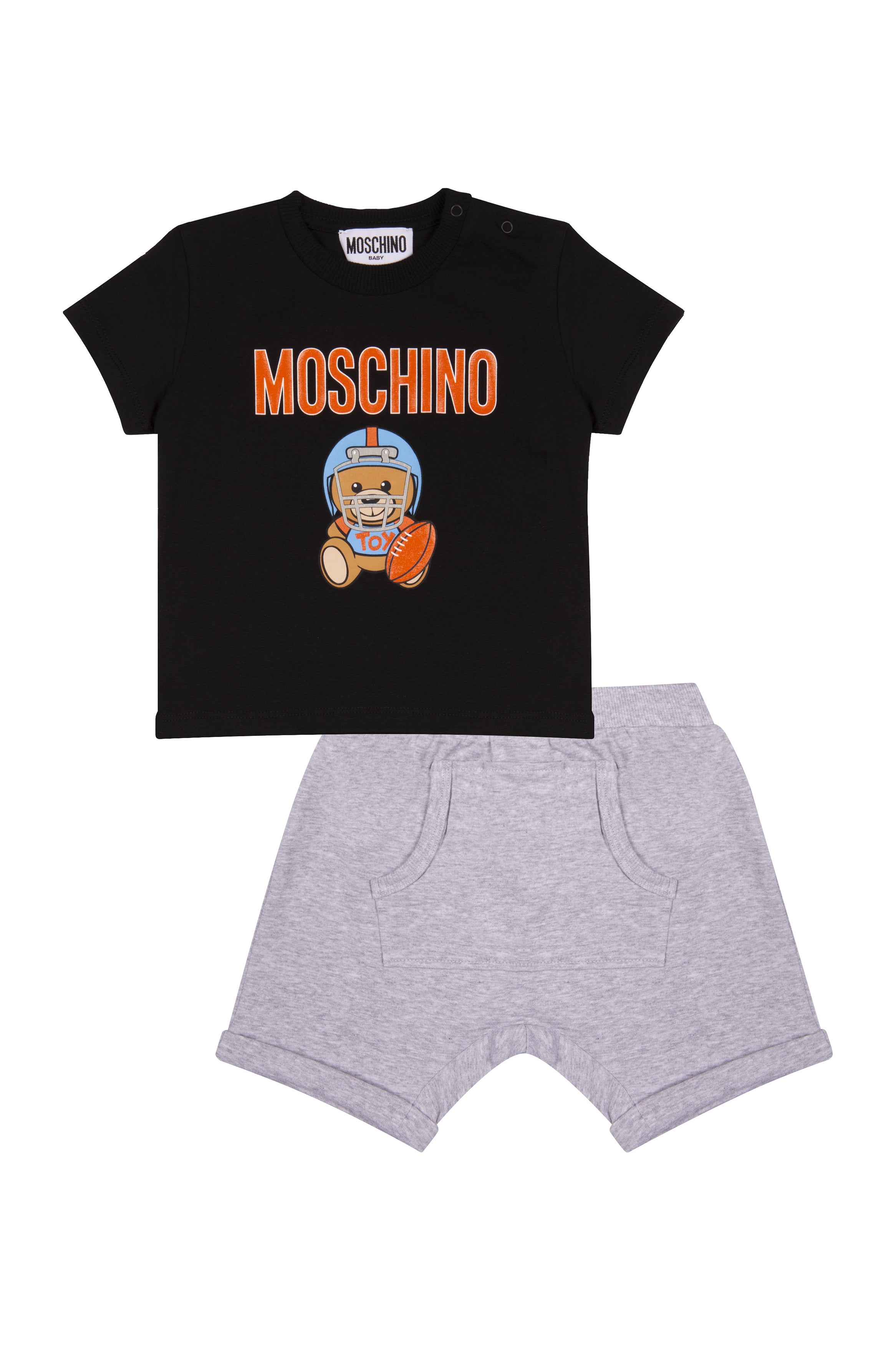 Baby Boys Black & Grey Cotton Set