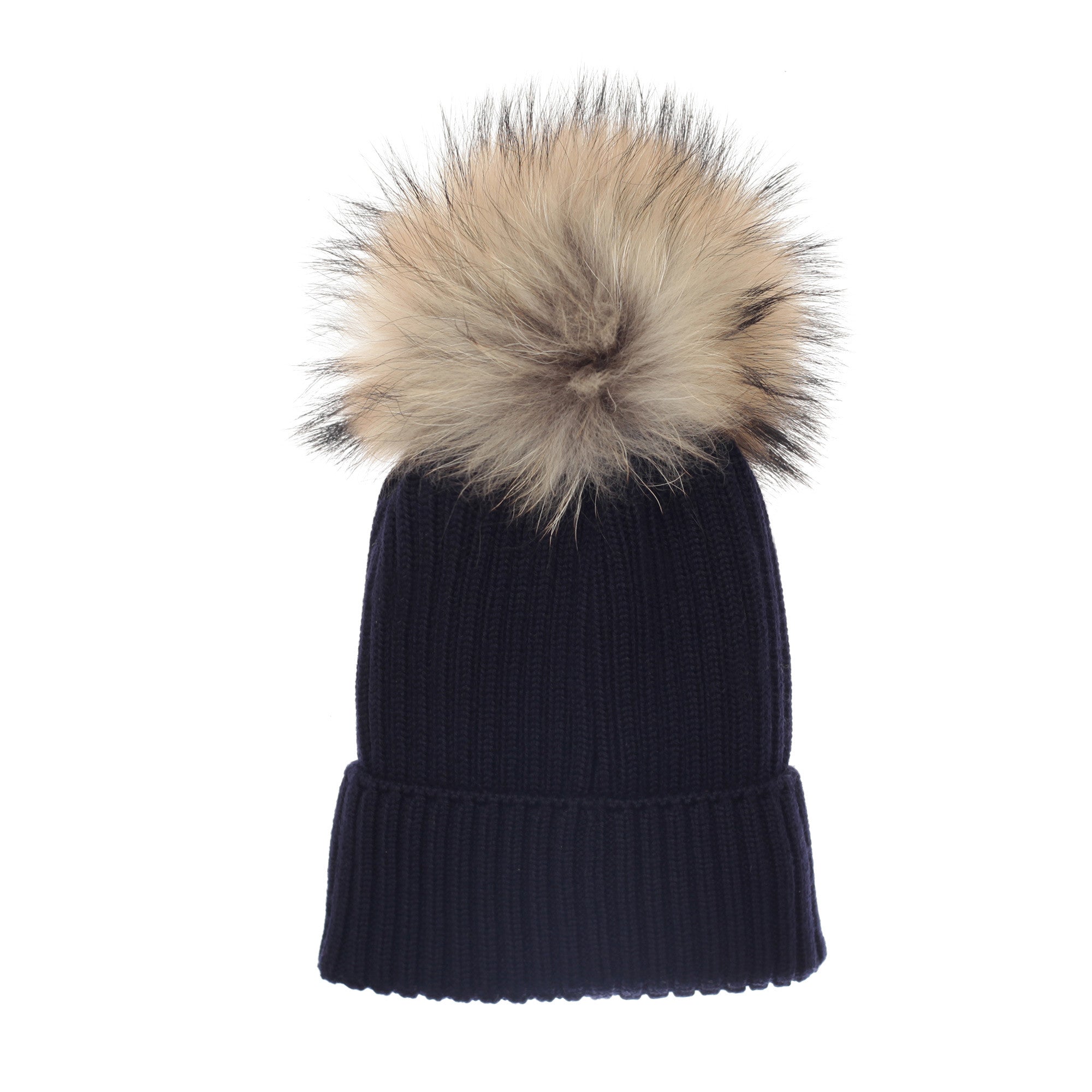 Boys & Girls Navy Blue Plush Trims Knitted Hat - CÉMAROSE | Children's Fashion Store - 3