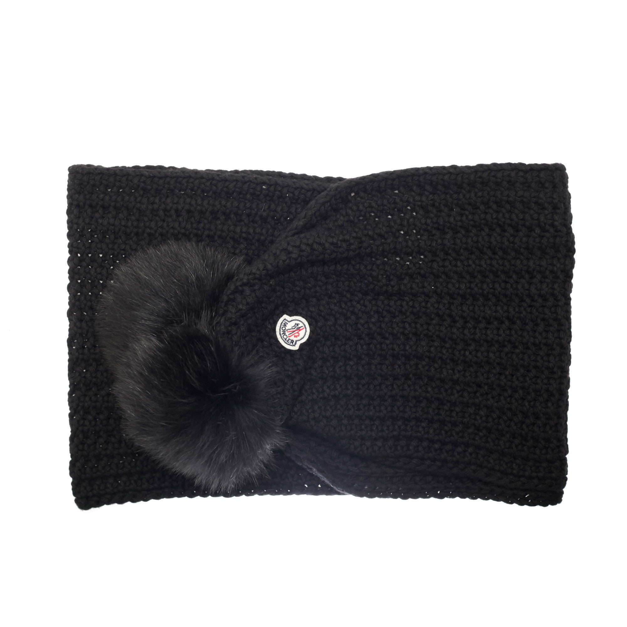 Boys & Girls Black Wool Scarf With Fur Pom-Pom - CÉMAROSE | Children's Fashion Store - 2