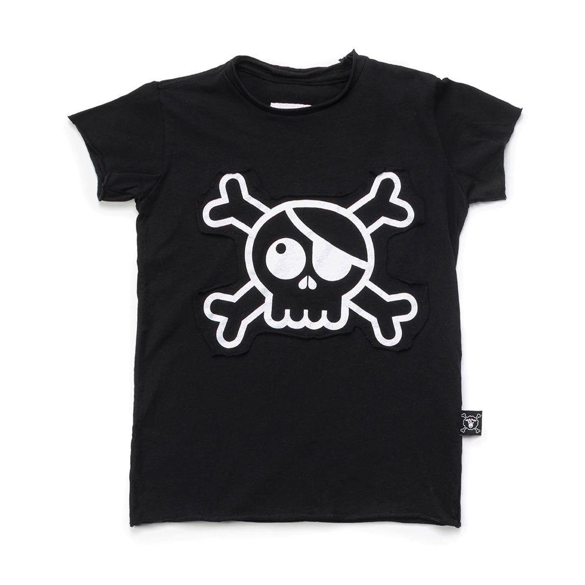 Boys&Girls Black Printed Cotton T-shirt