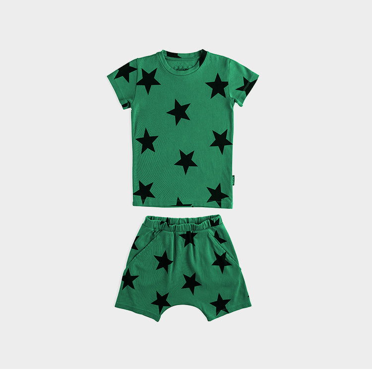 Boys & Girls Green Cotton Set