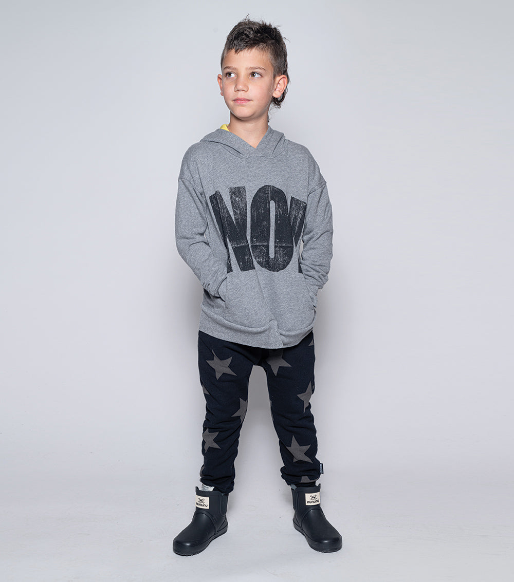 Boys & Girls Black Star Printed Cotton Trousers