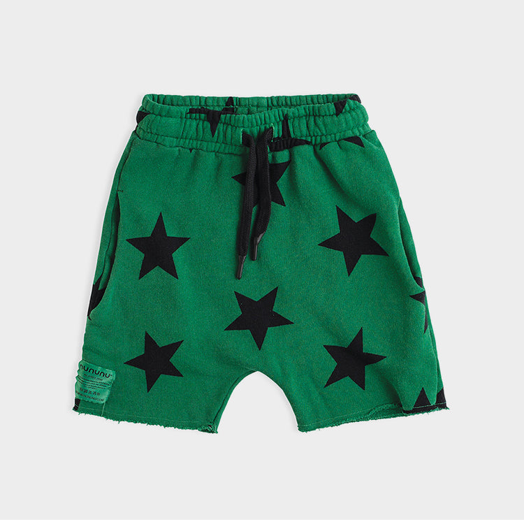 Boys & Girls Green Cotton Shorts