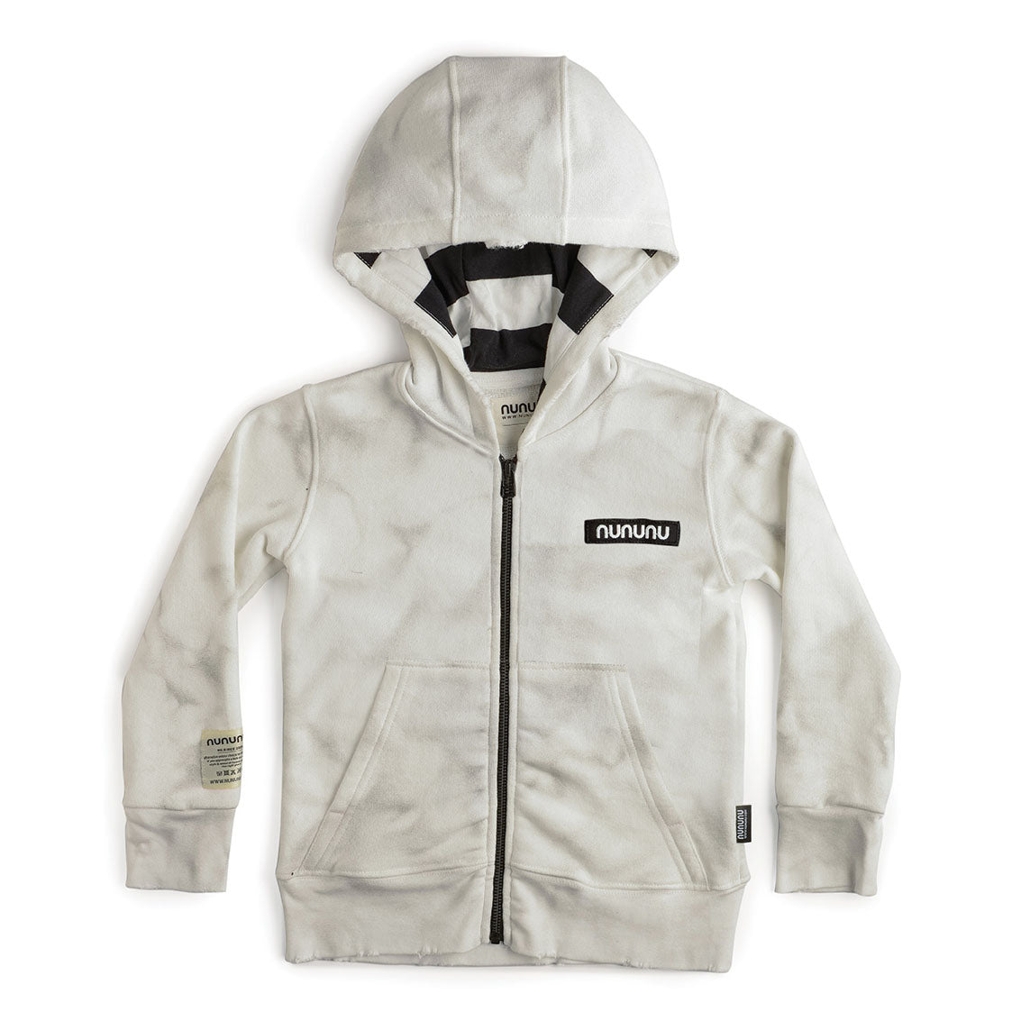 Boys & Girls White Hooded Zip-Up Top