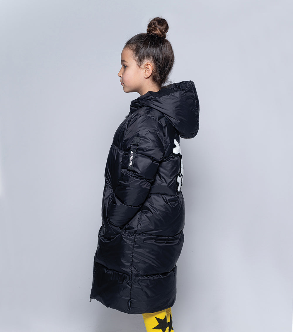 Boys & Girls Black Padded Down Coat