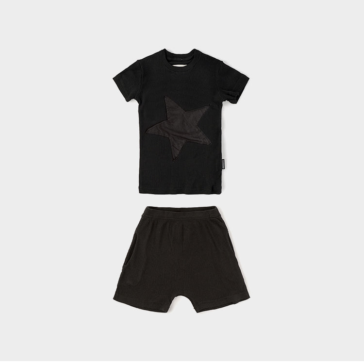 Boys & Girls Black Cotton Set