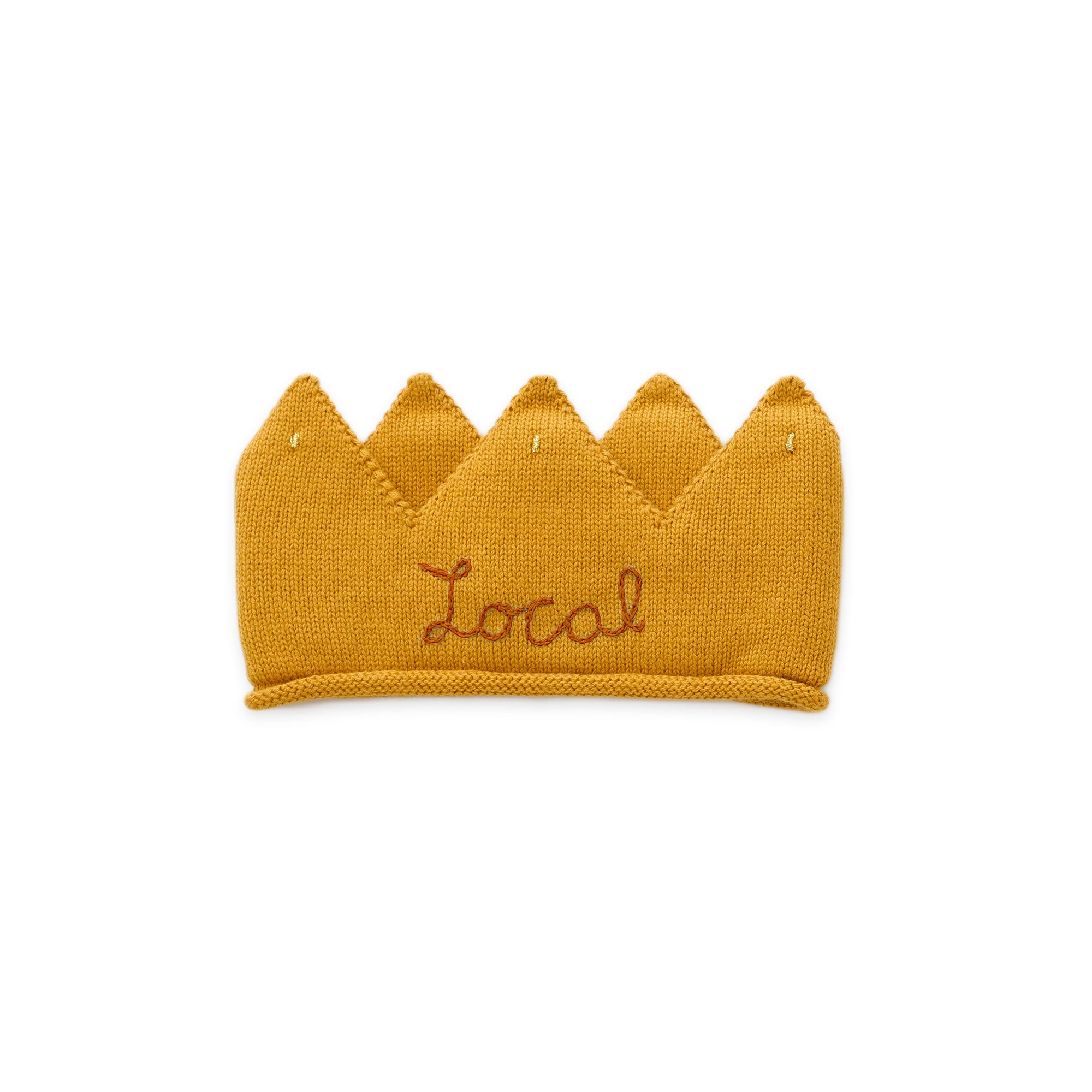 Boys & Girls Yellow Cotton Crown