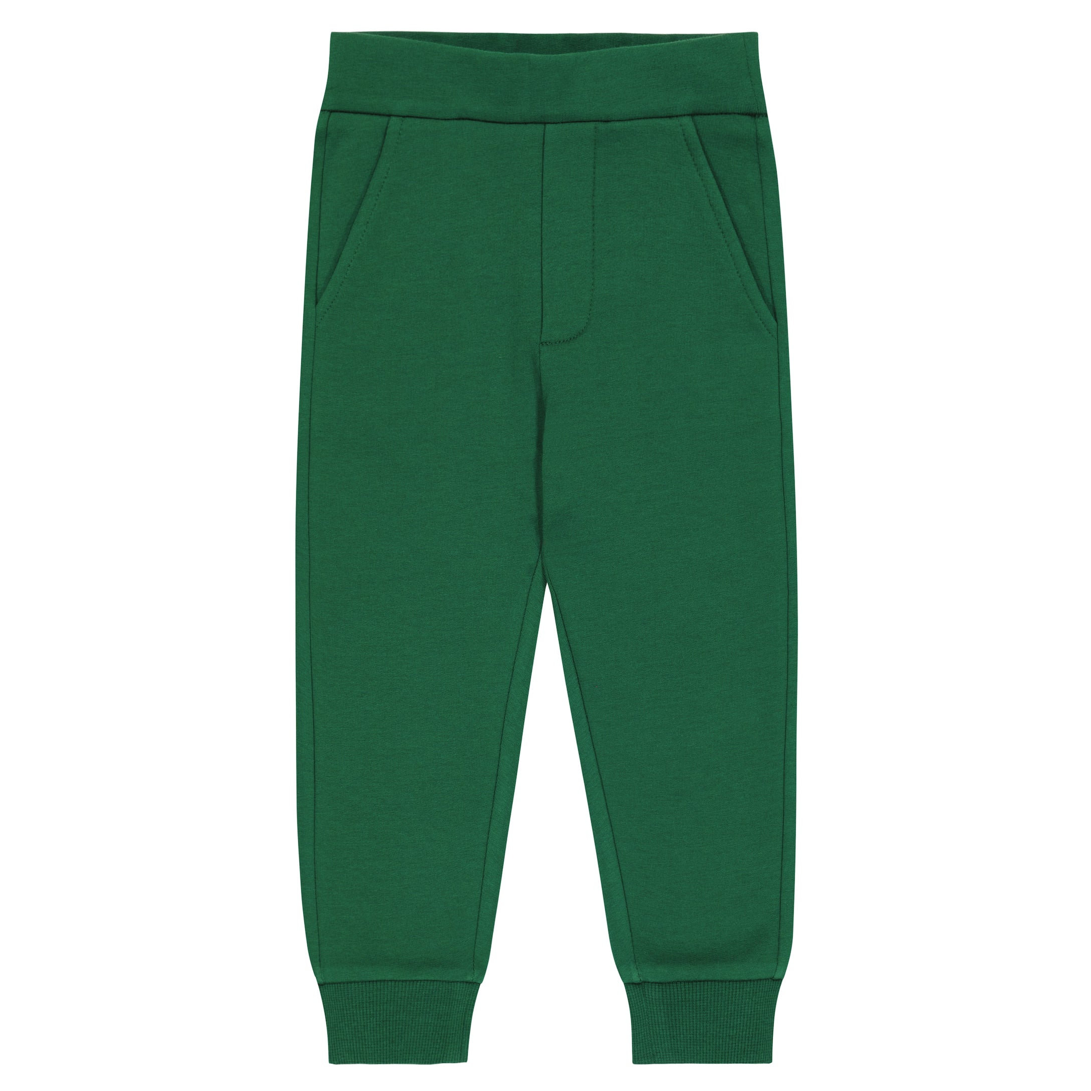 Baby Boys & Girls Green Cotton Trousers