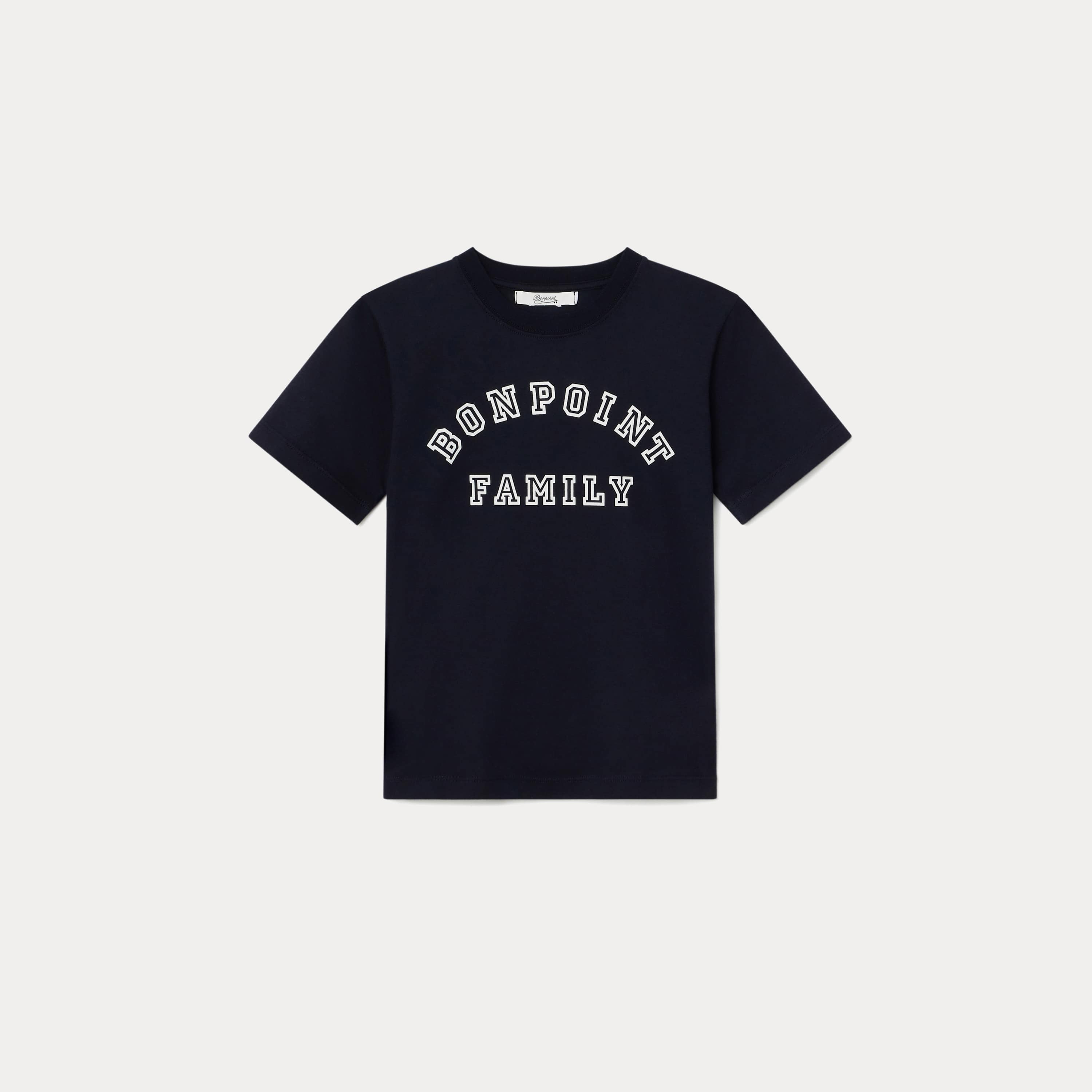 Boys Navy Logo Cotton T-Shirt