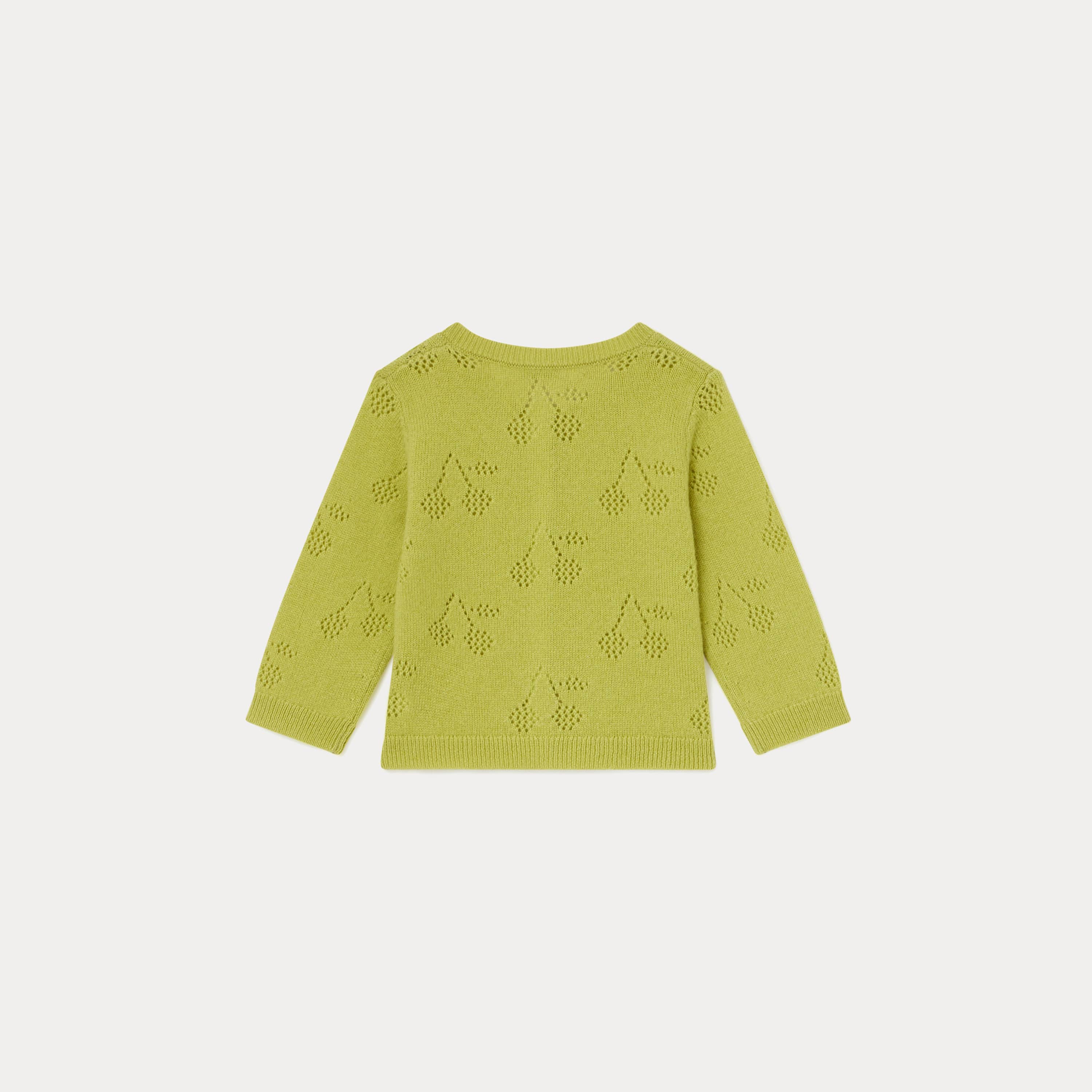 Baby Boys & Girls Green Cashmere Cardigan