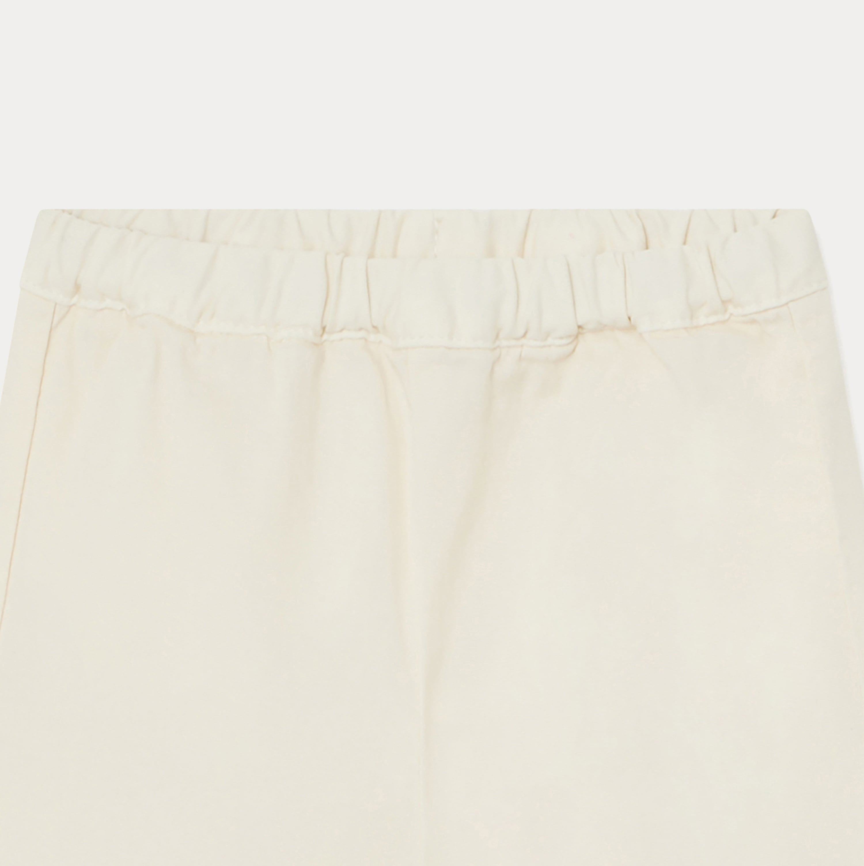 Baby Boys & Girls White Cotton Trousers