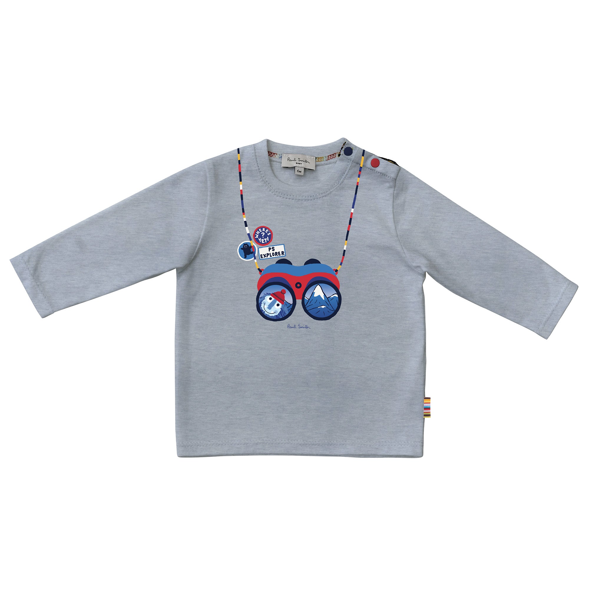 Baby Boys Grey Printing Cotton T-Shirt