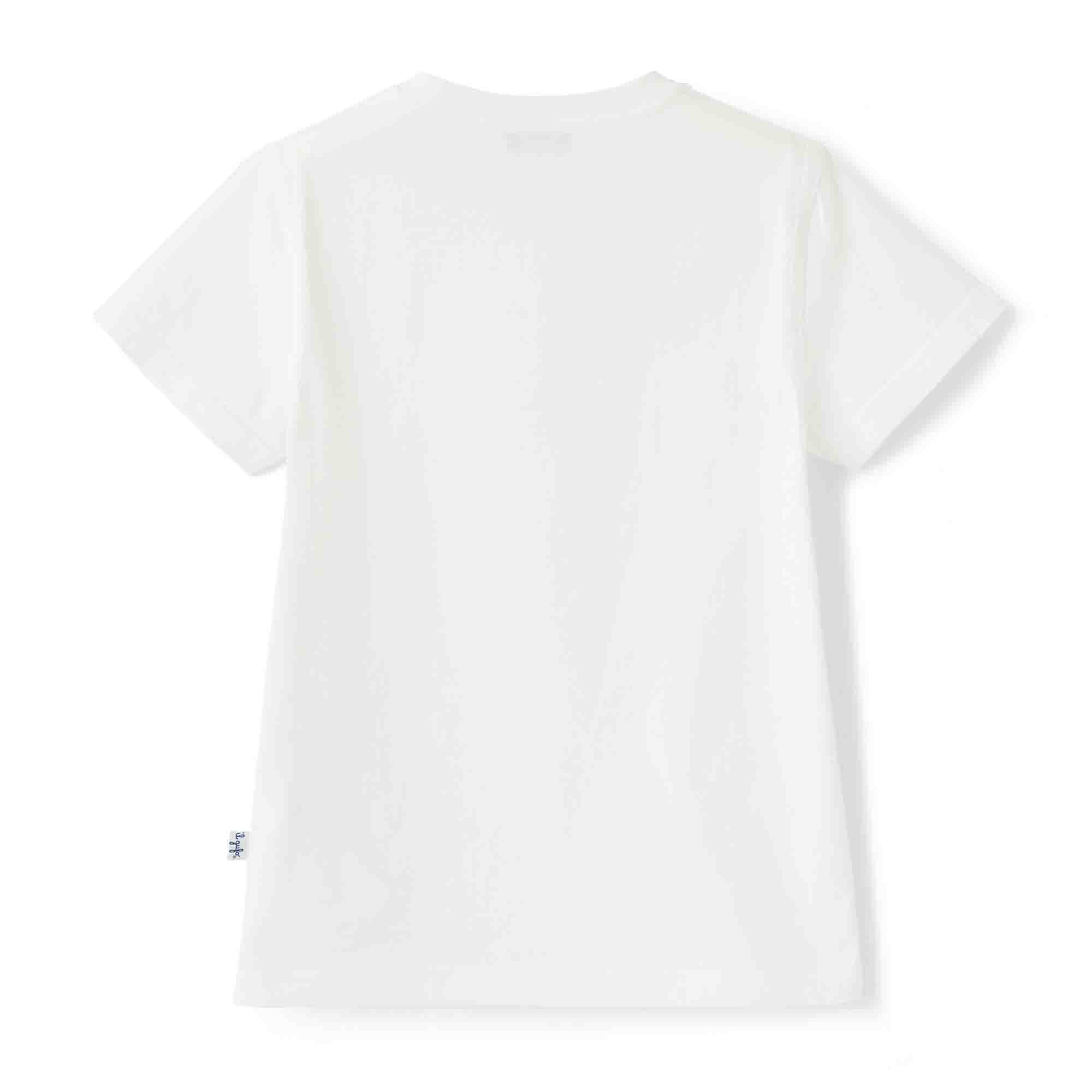 Boys & Girls White Cotton T-shirt