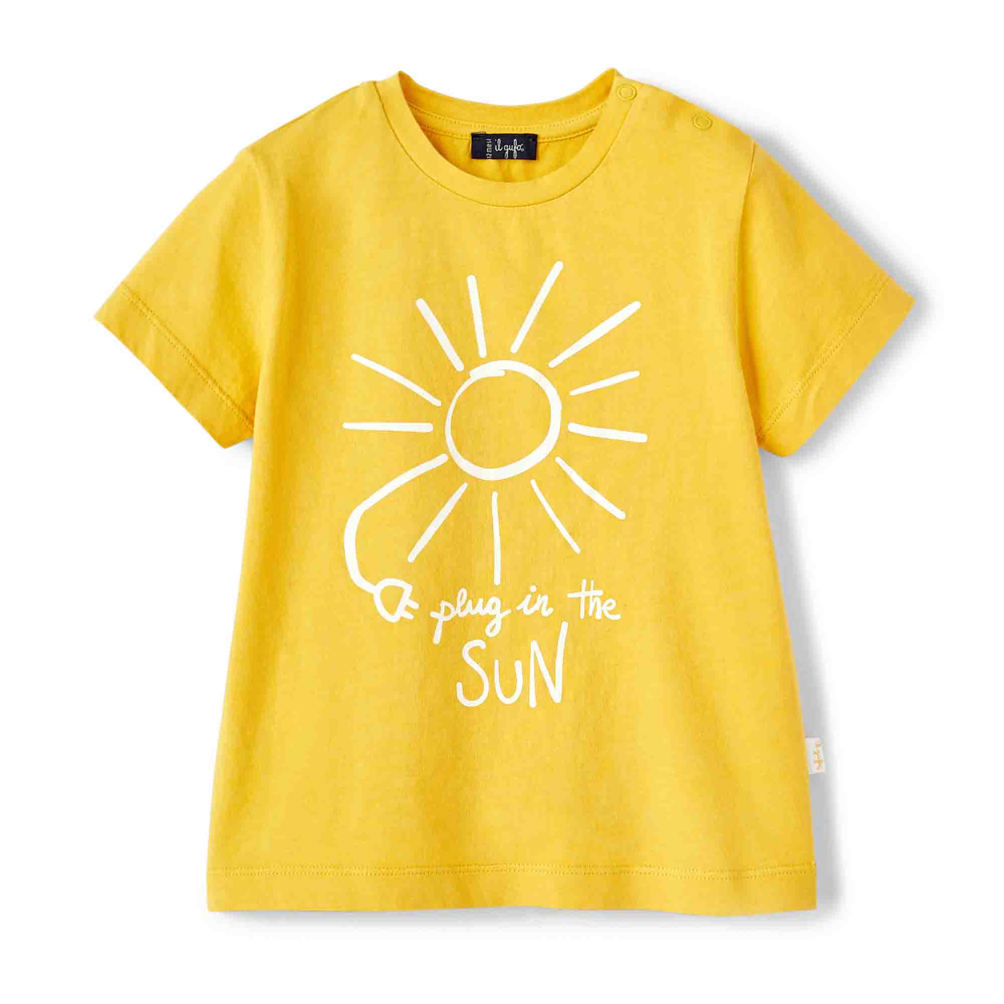 Boys & Girls Yellow Sun Cotton T-Shirt