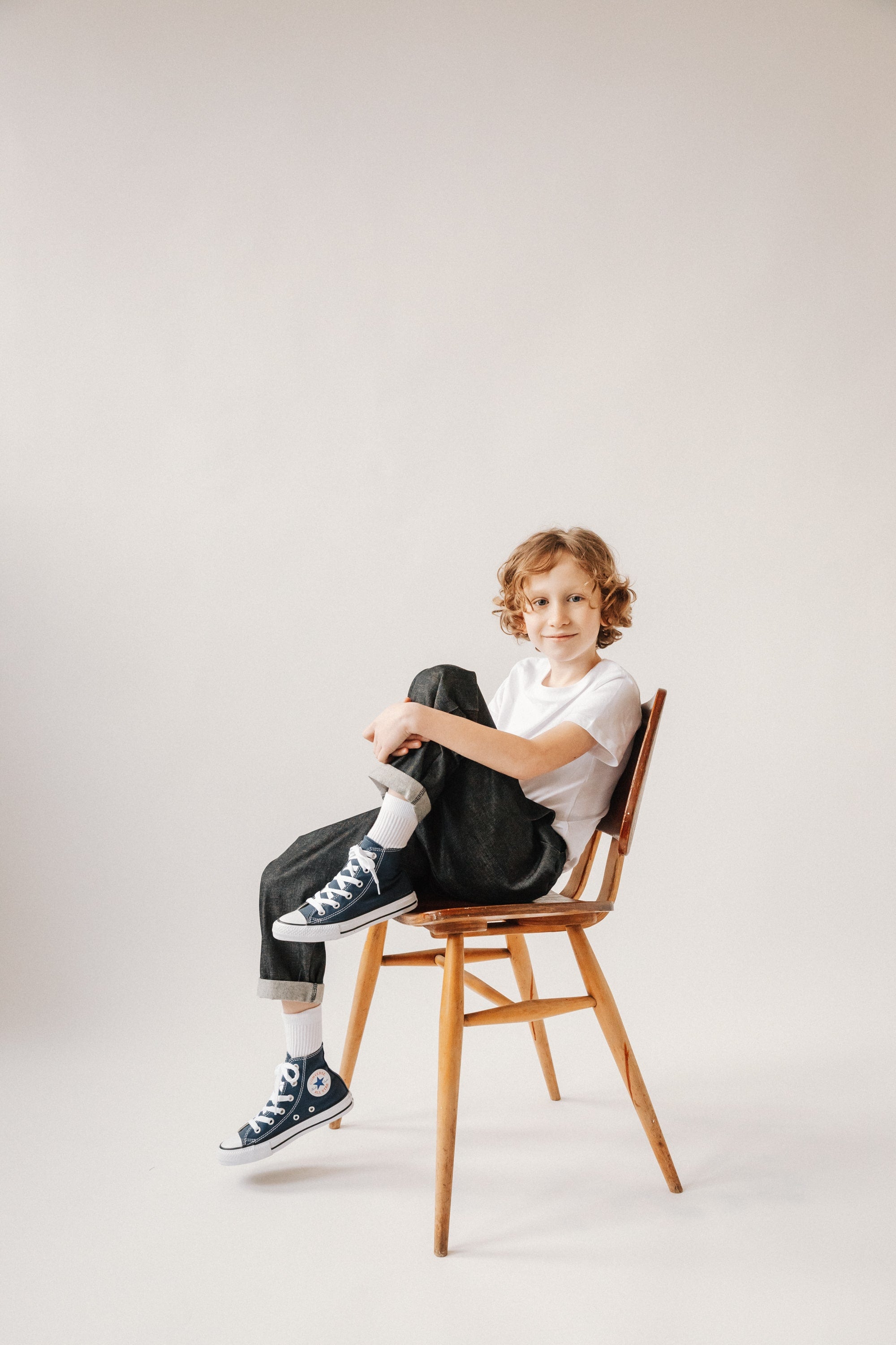 Boys & Girls Black Denim Trousers