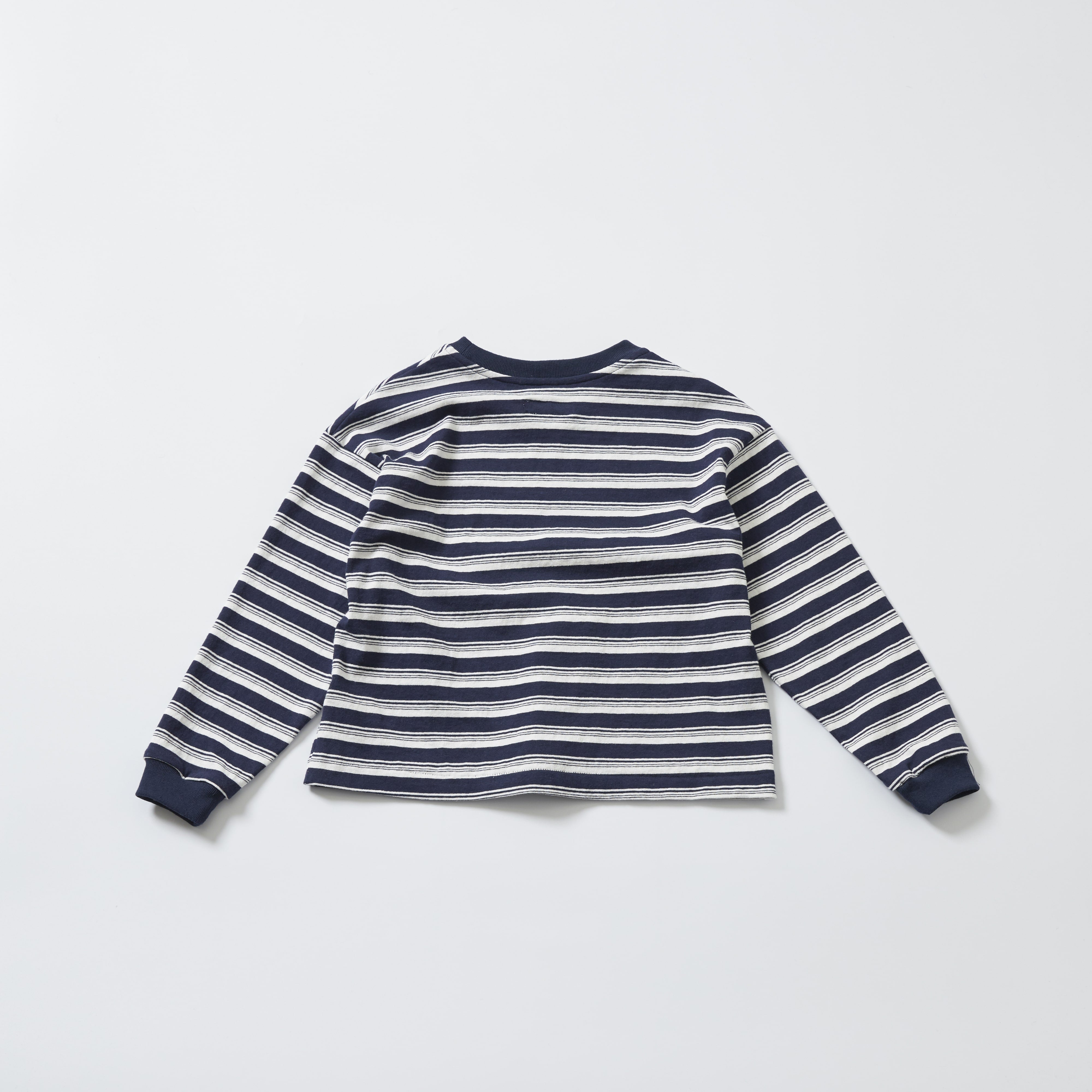 Boys & Girls Navy Stripes Cotton T-Shirt