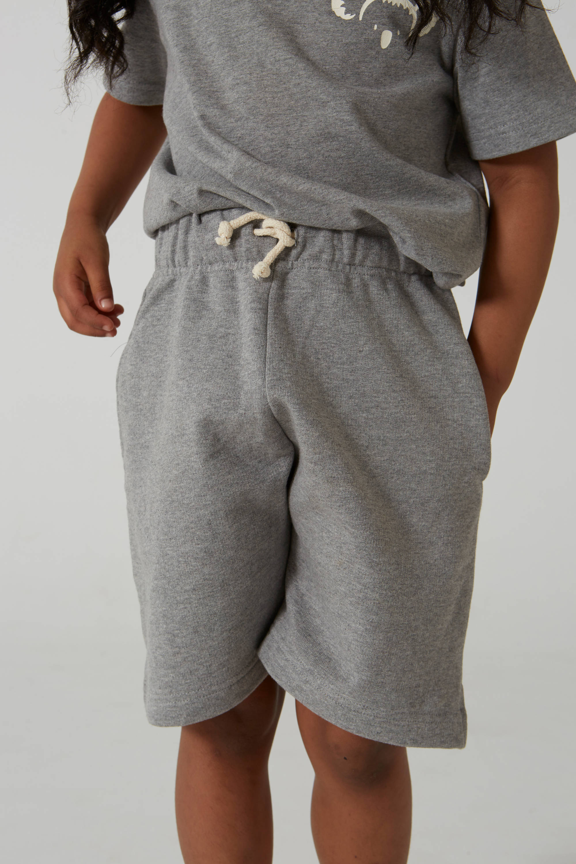 Boys & Girls Grey Cotton Shorts