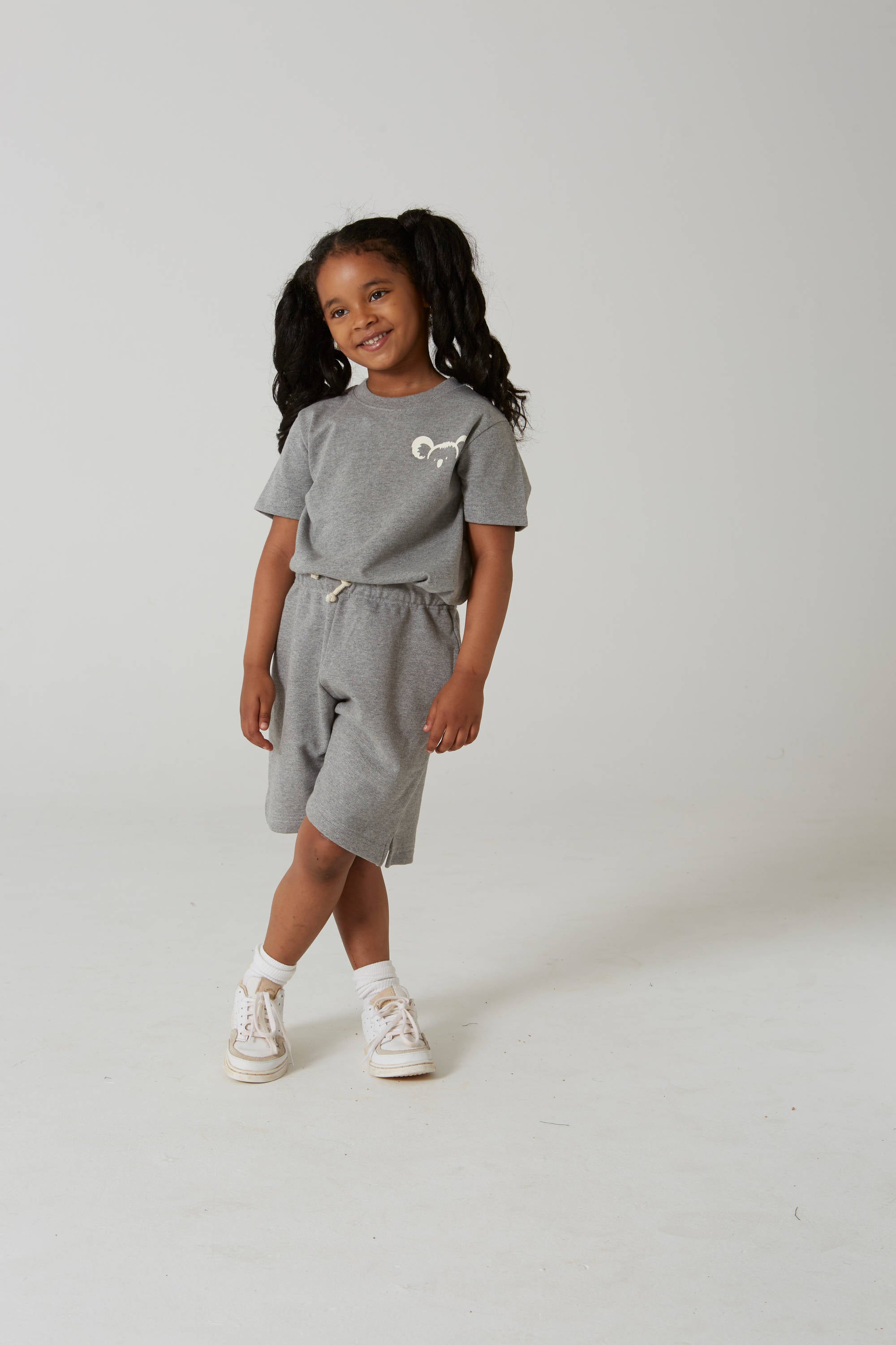 Boys & Girls Grey Cotton Shorts