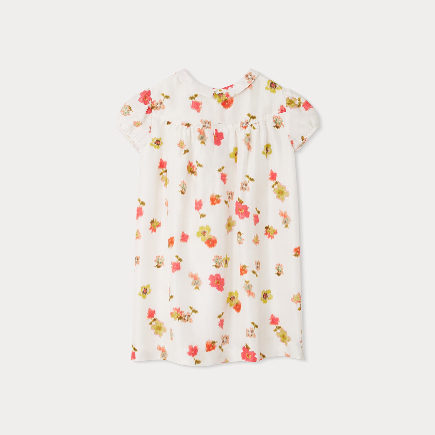 Girls Light Pink Flower Cotton Dress
