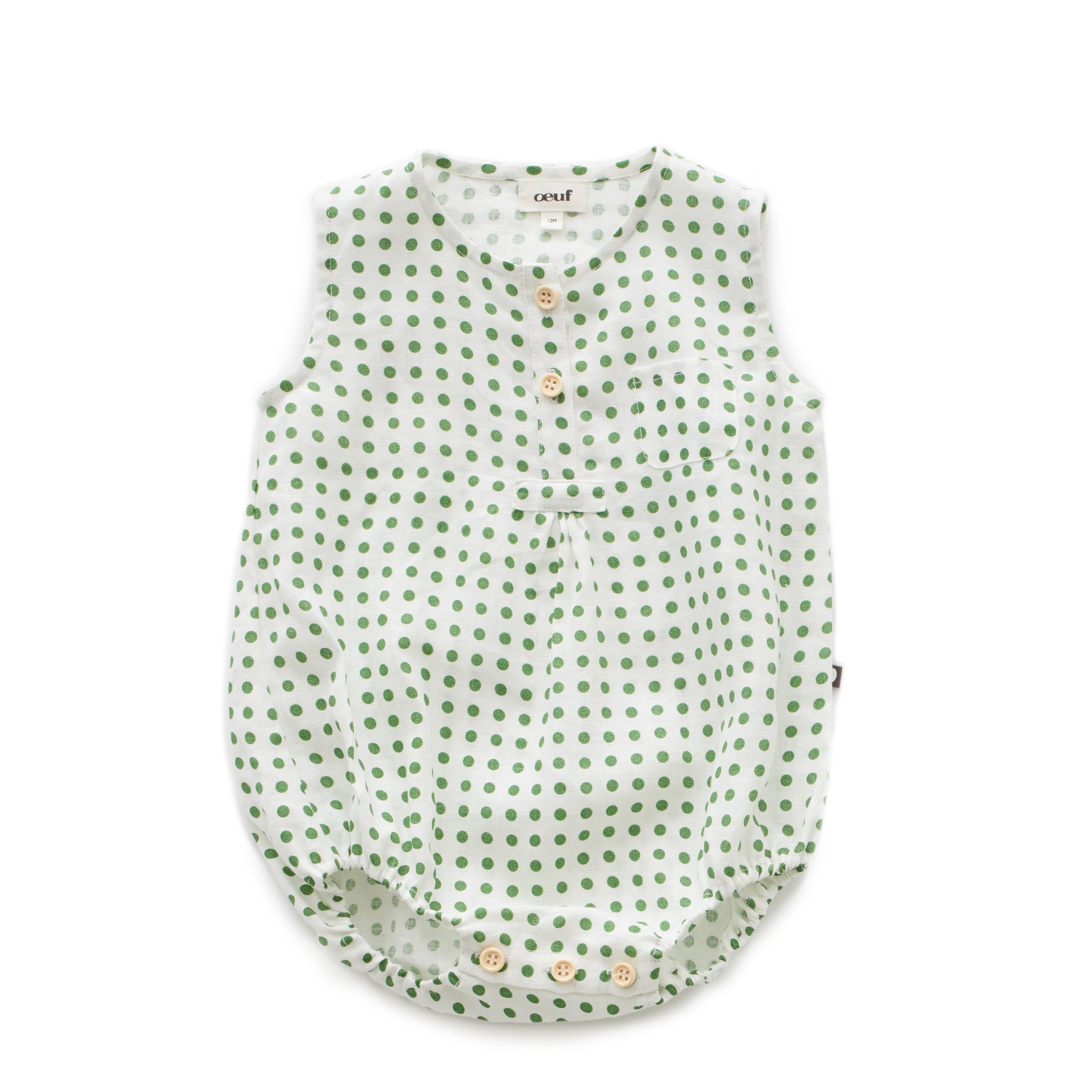 Baby Boys & Girls Green Dots Romper