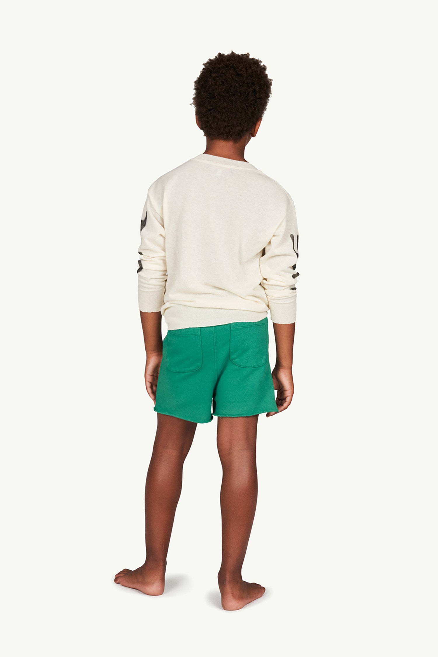 Boys & Girls Green Logo Cotton Shorts