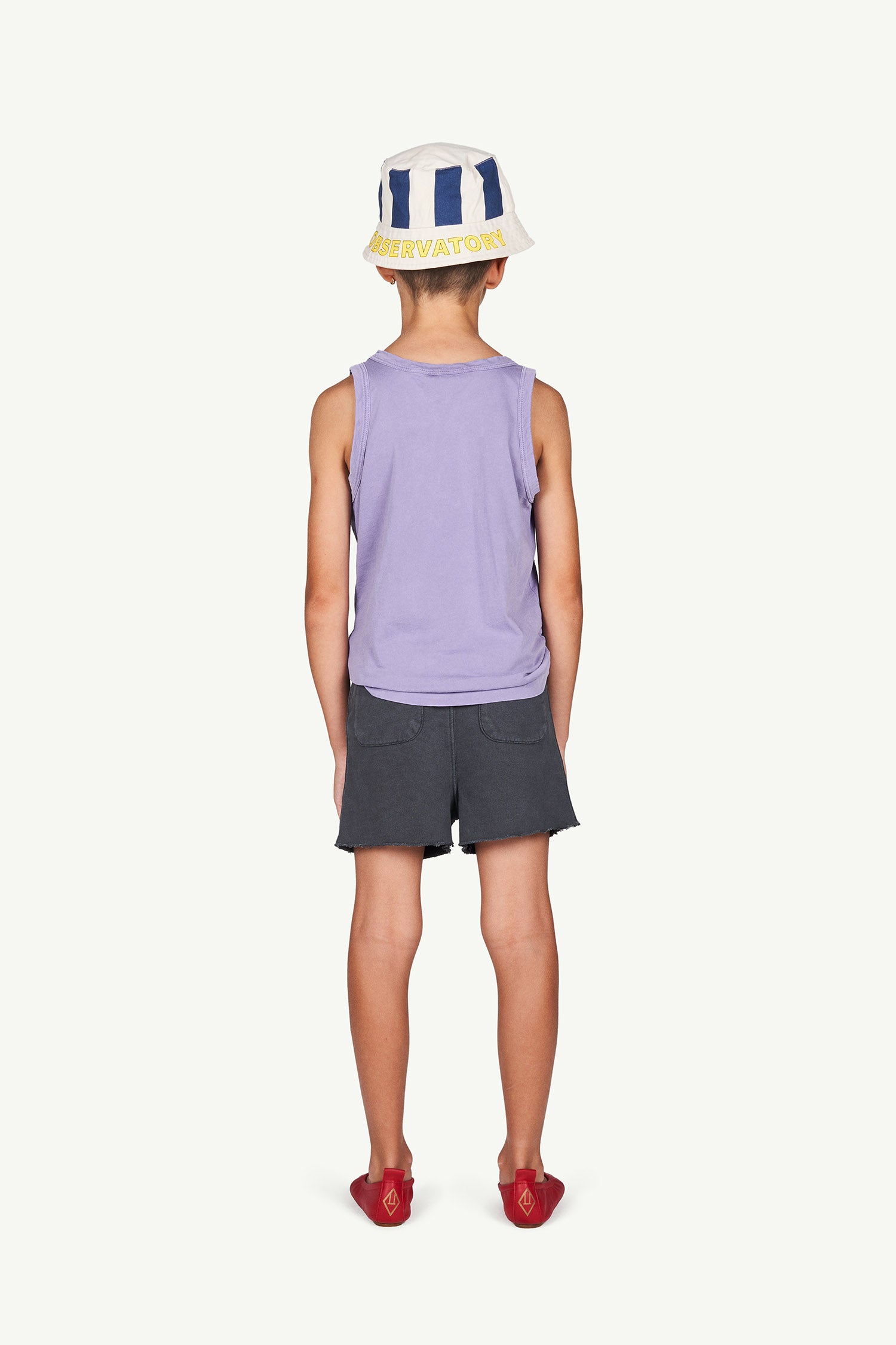 Boys Purple Flower Cotton Tank Top